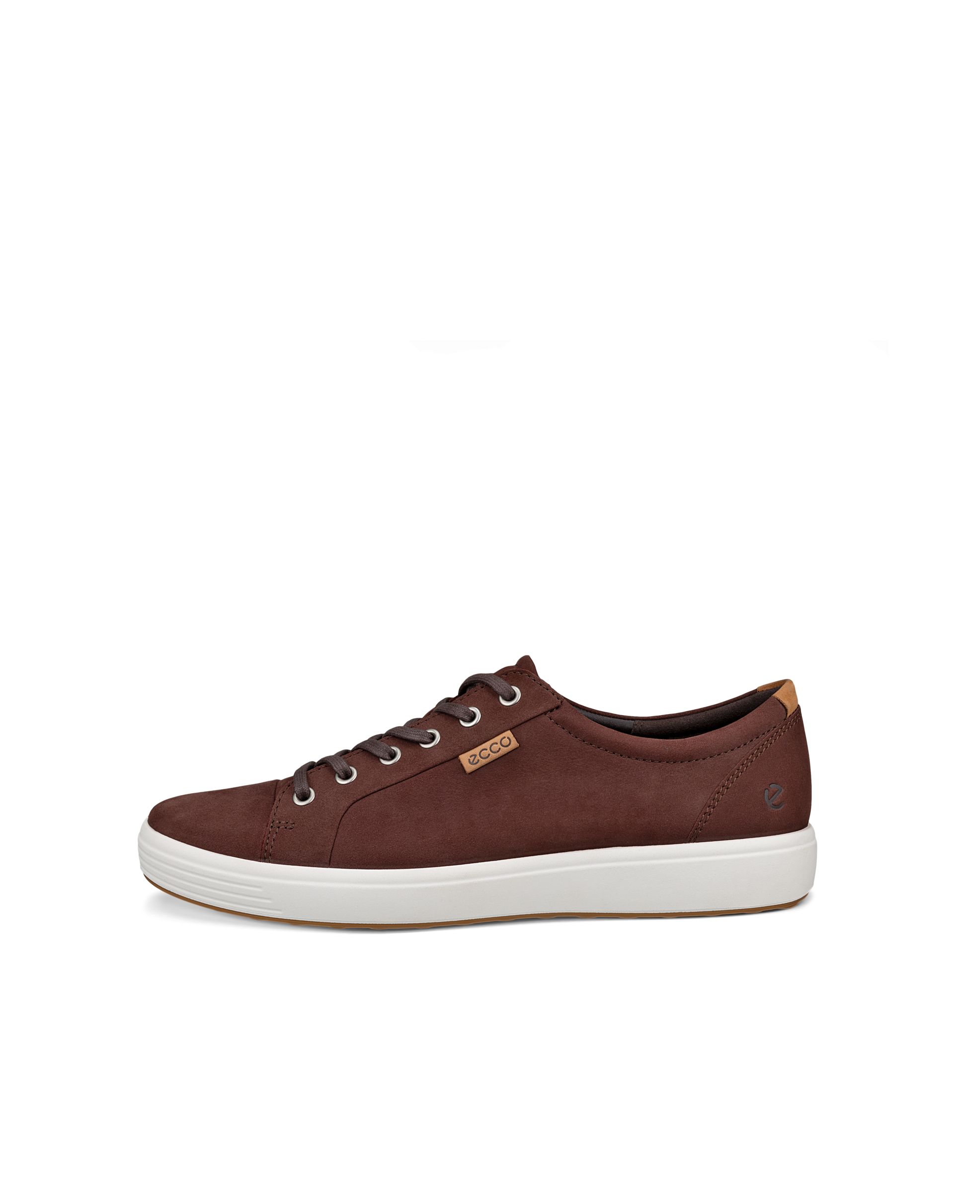 Men's ECCO® Soft 7 Nubuck Sneaker - Orange - Outside