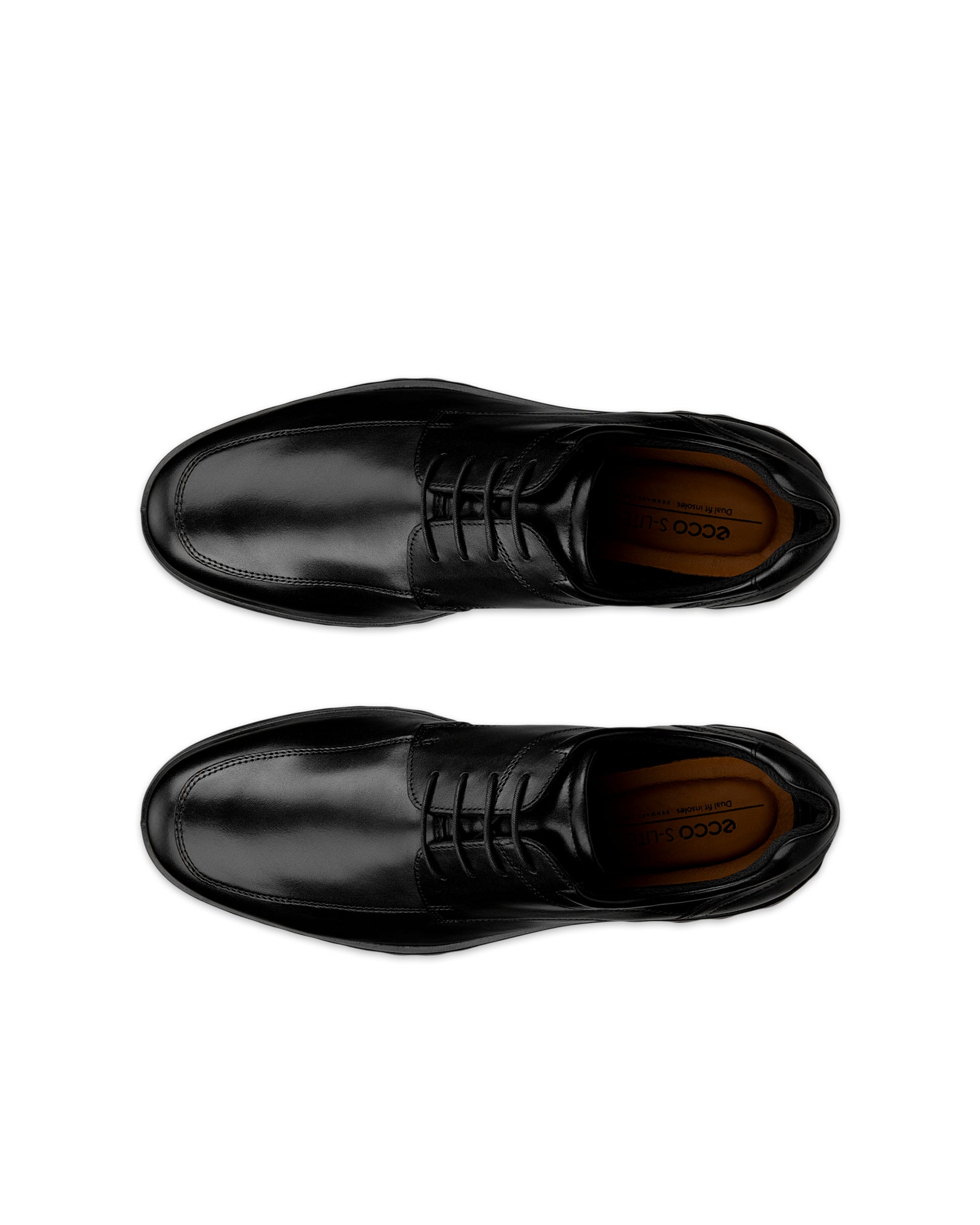 Men's ECCO® S Lite Hybrid Leather Apron Derby Shoe - Black - Top left pair