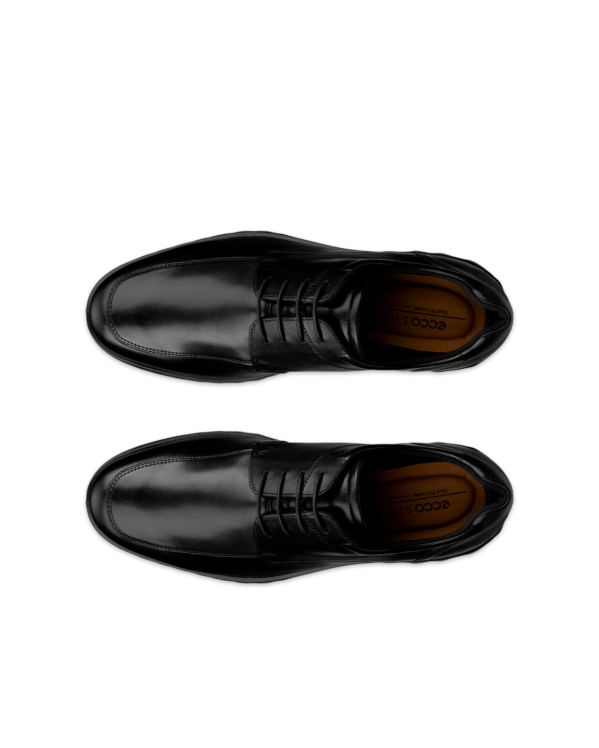 Pánská kožená obuv Derby s ozdobnými švy ECCO® S Lite Hybrid - Černá - Top left pair