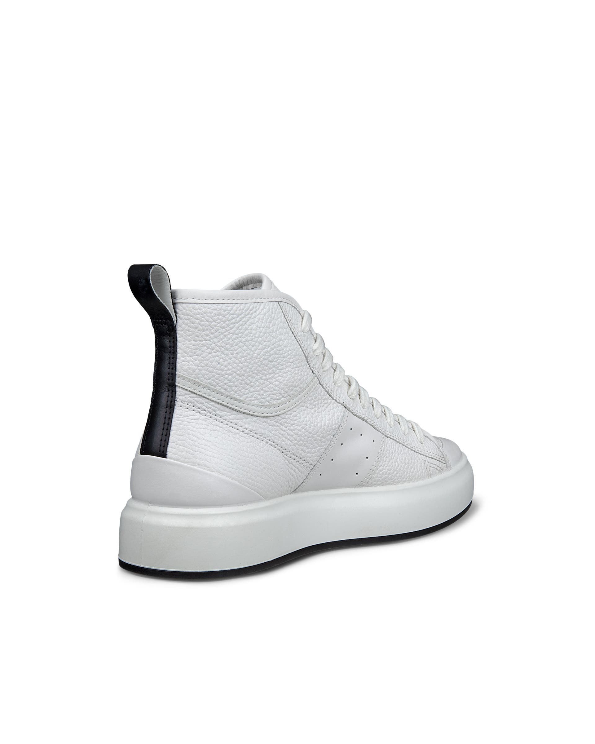 ECCO Street Ace ウィメンズ レザーハイカットスニーカー - ホワイト - Back