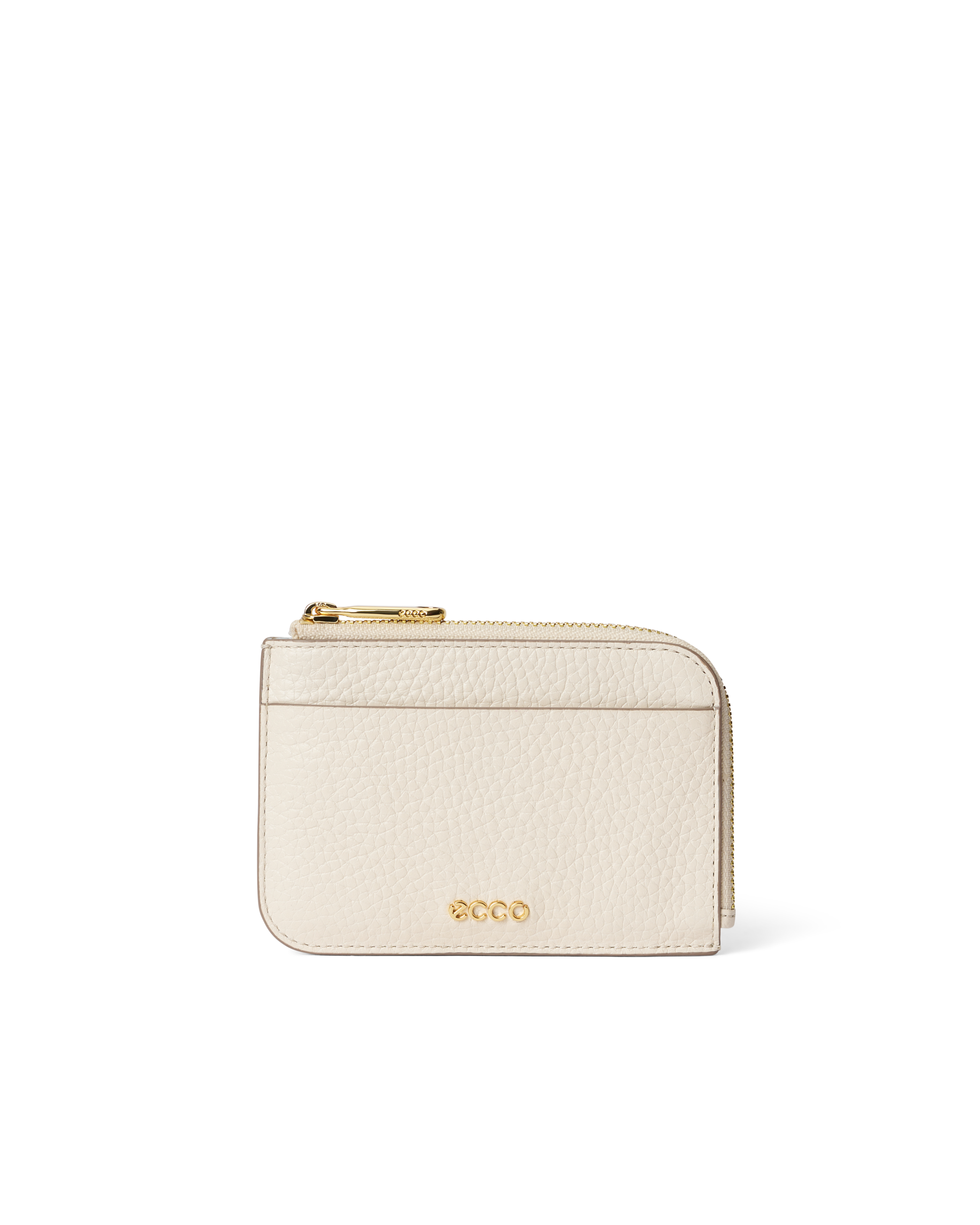 ECCO Card Case Zipped Pebbled レザーカードケース - ベージュ - Main