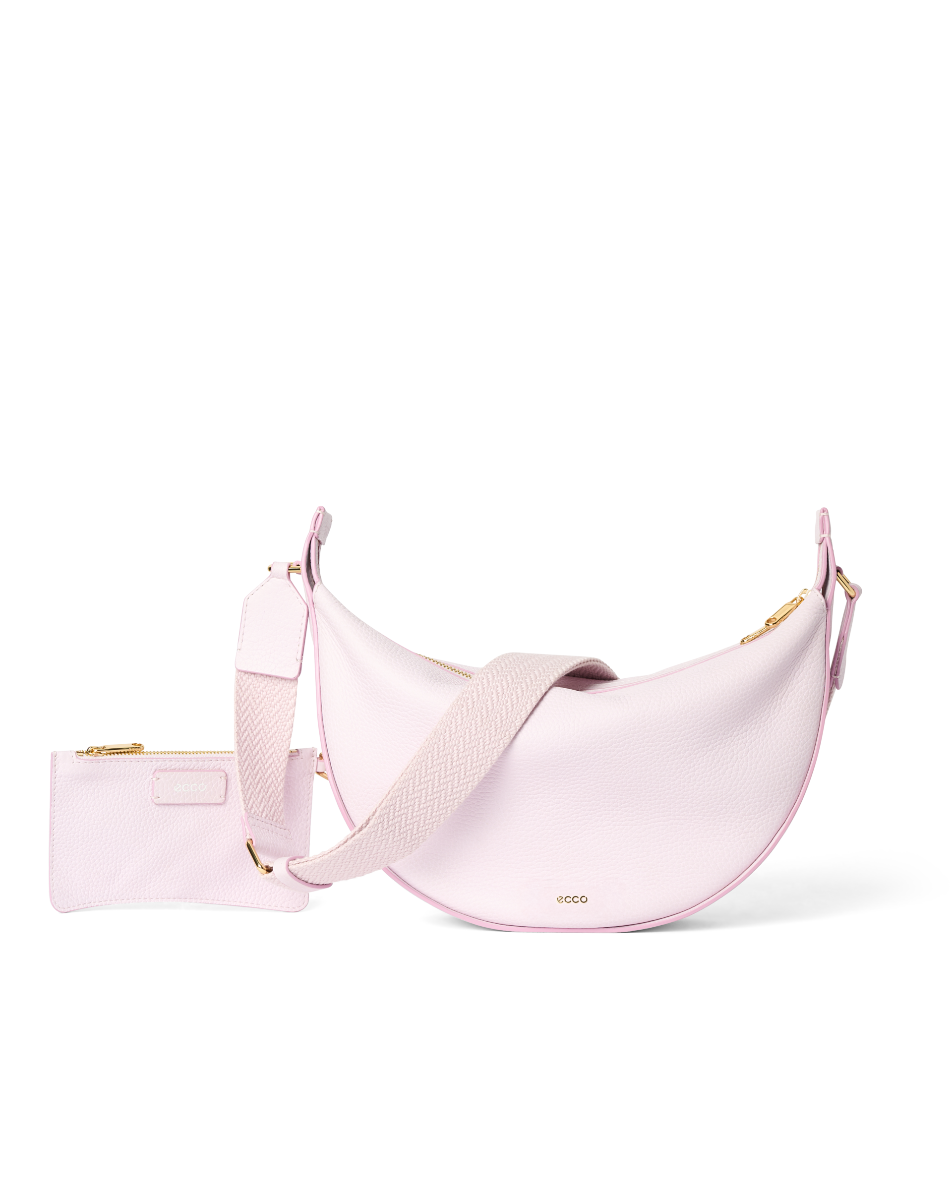 ECCO Fortune Soft Pebbled レザーショルダーバッグ | ピンク