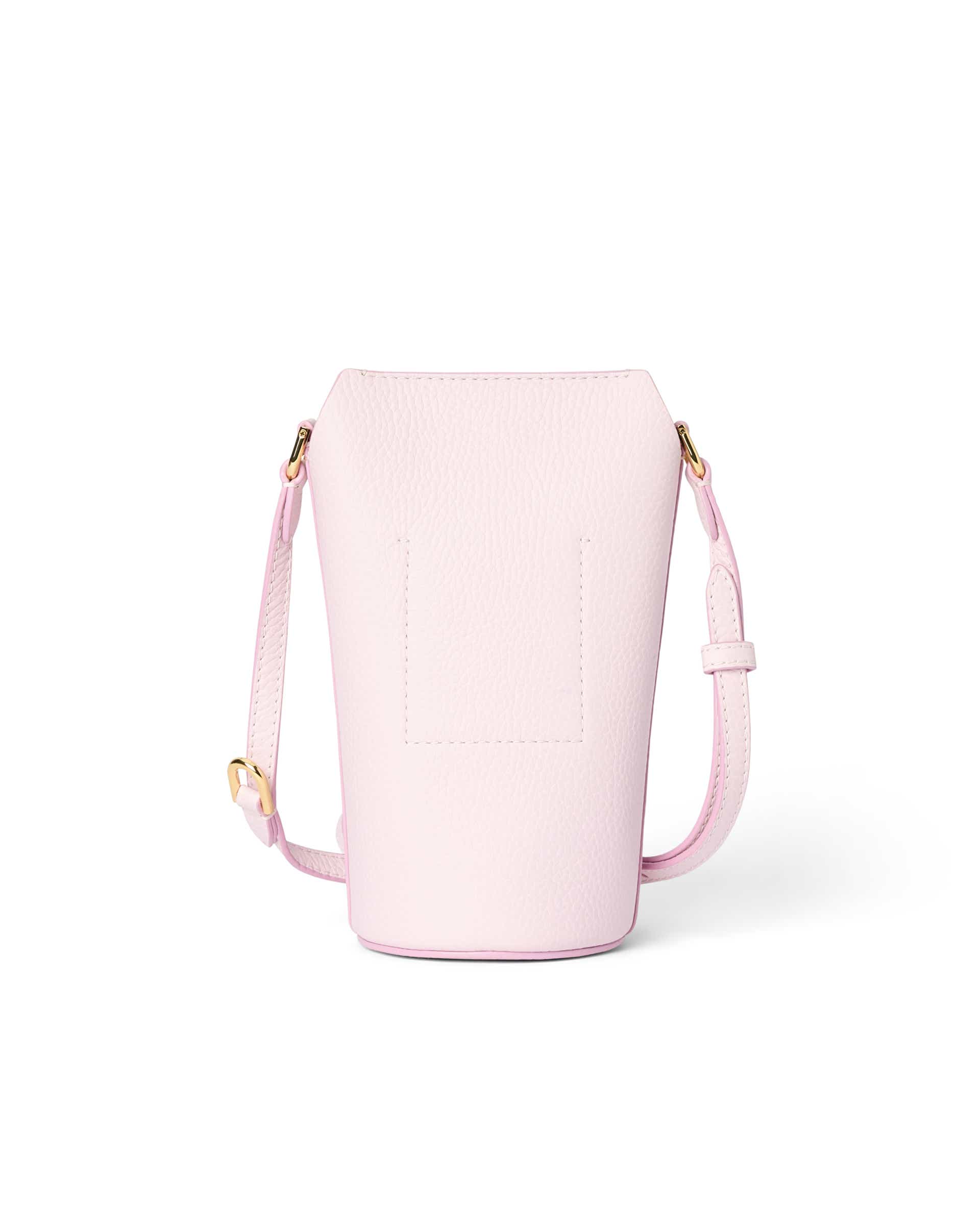 Kožená crossbody kabelka ECCO® Pot - Růžová - Back