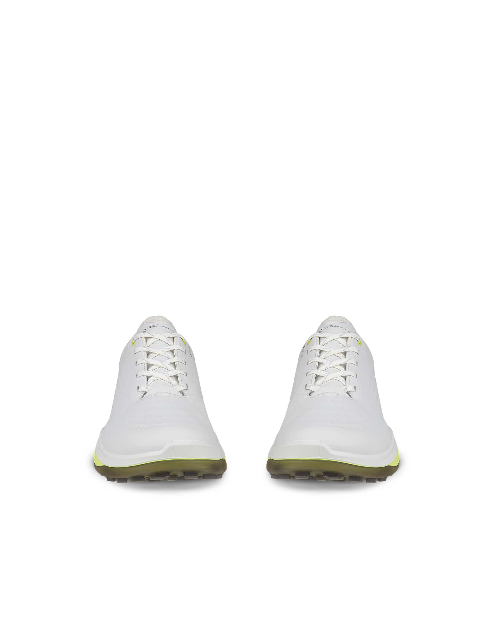 ECCO LT1 GOLF LACE Men メンズ レザーウォータープルーフゴルフシューズ - ホワイト - Front pair