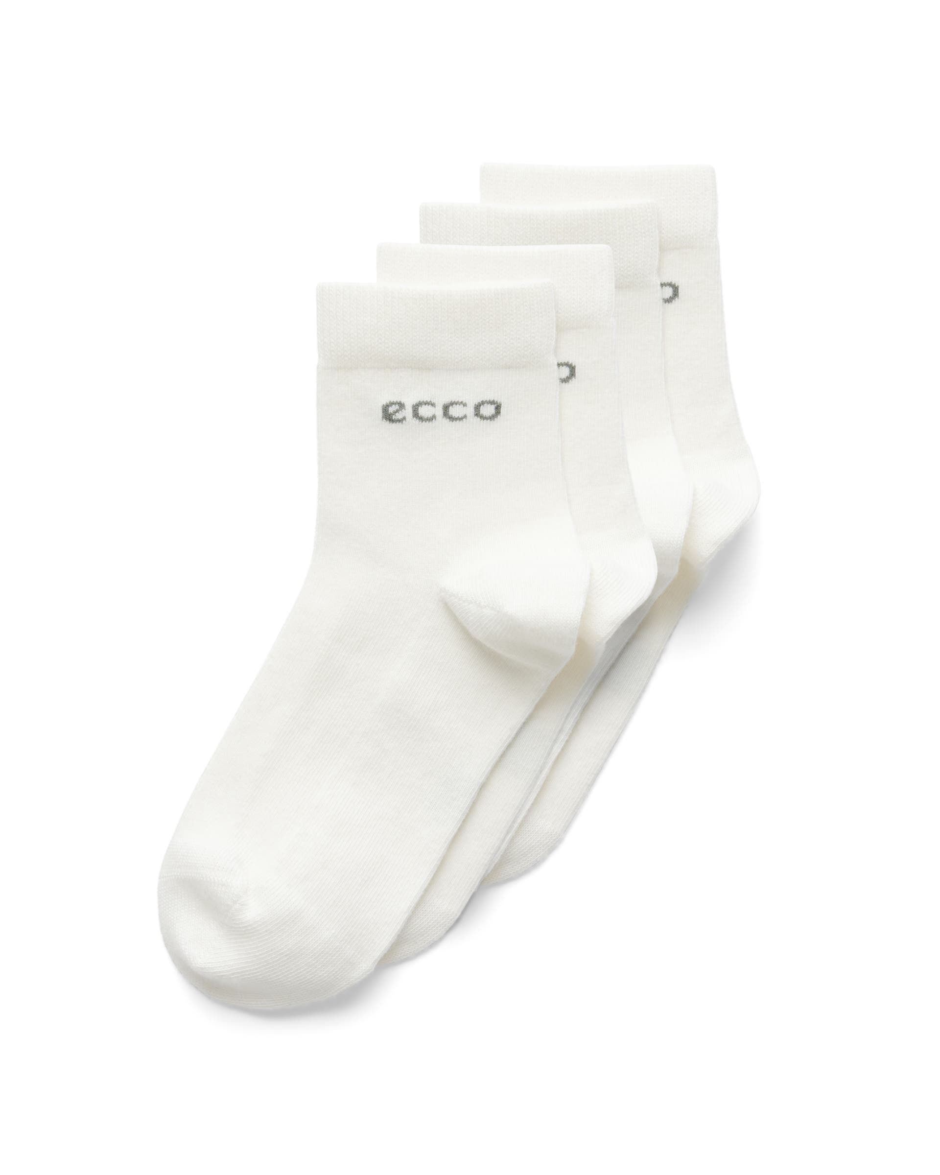 ECCO® Play Halvhög strumpa med långlivslängd (2-pack) unisex - Vit - Main
