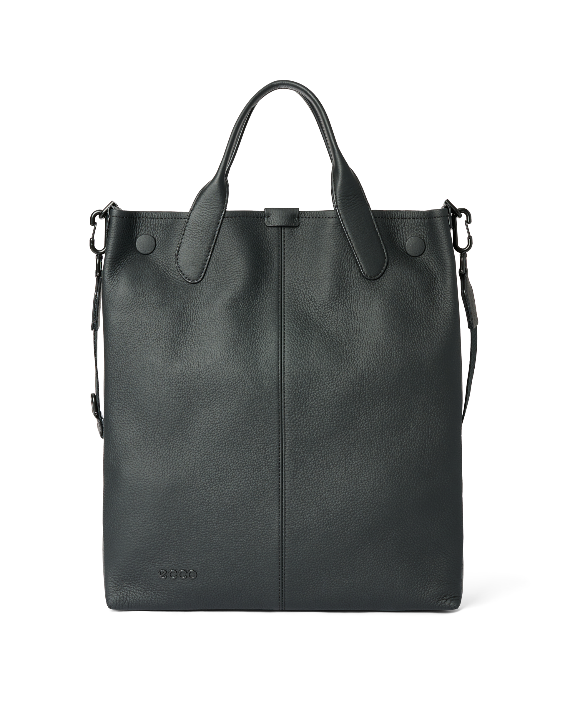 ECCO Tote Soft North South Pebbled レザートートバッグ | ブルー