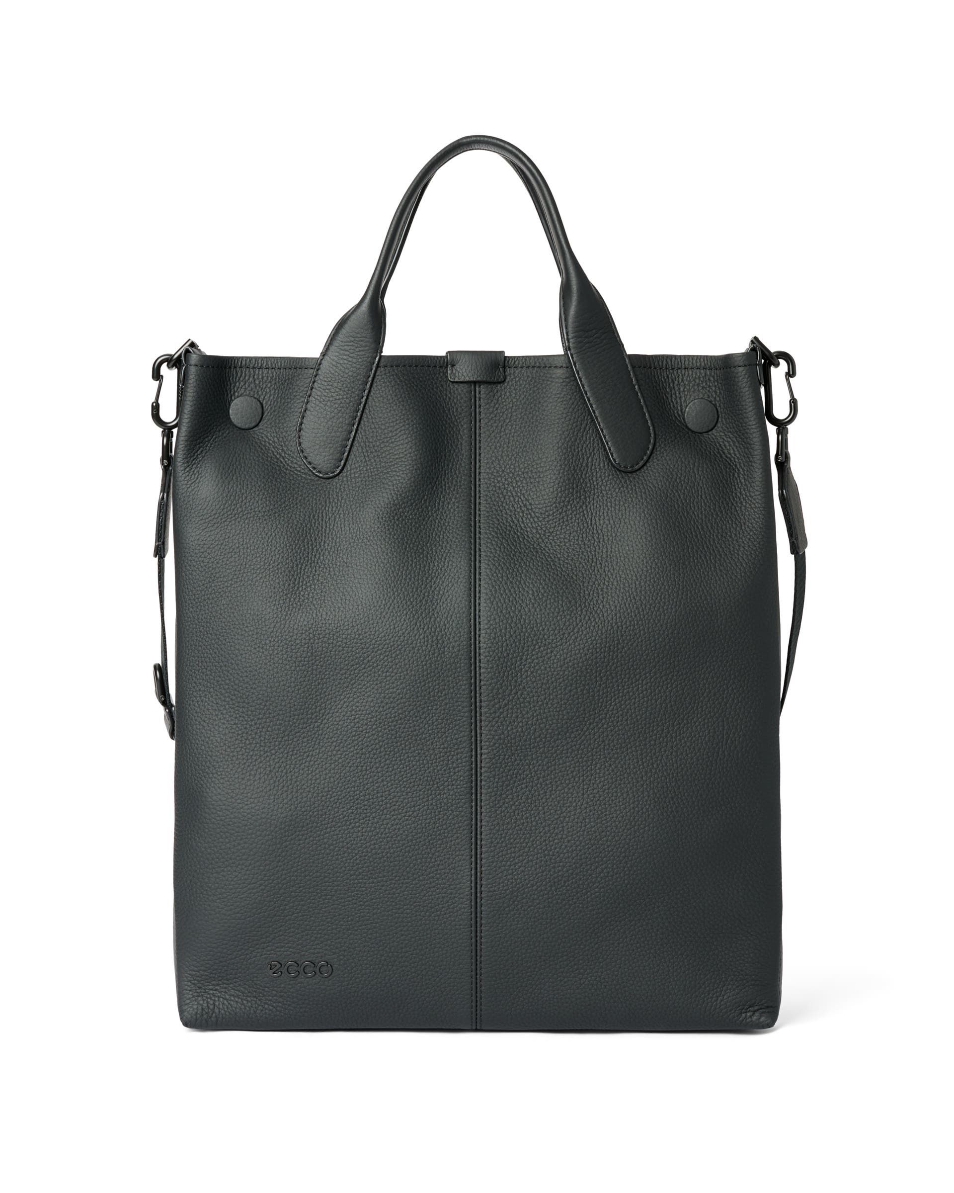 Sac fourre-tout en cuir ECCO® North-South Soft - Noir - Main