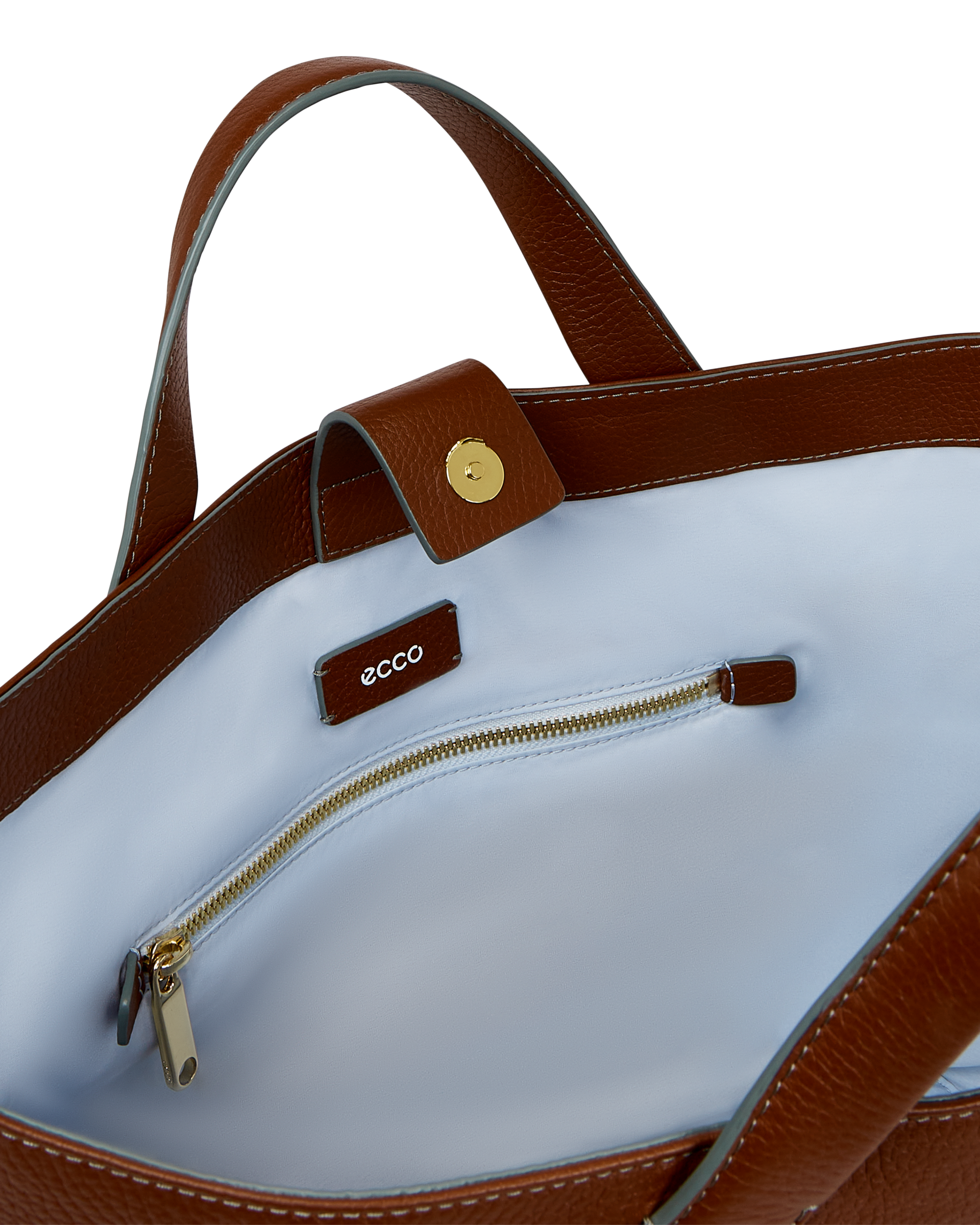 ECCO Tote Pebbled レザートートバッグ | ブラウン