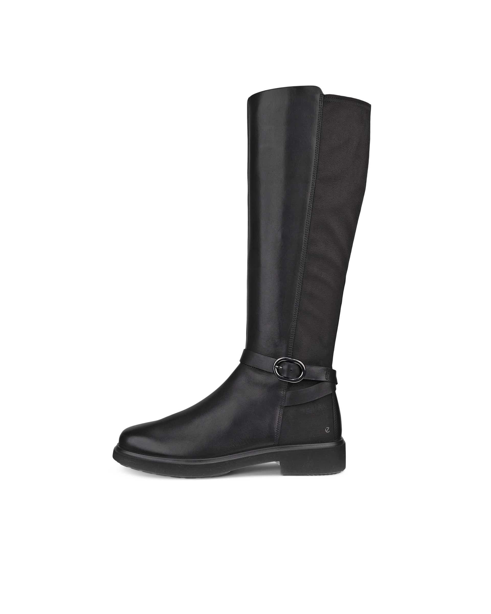 Women's ECCO® Metropole Amsterdam Leather Knee-High Boot - Black - Outside
