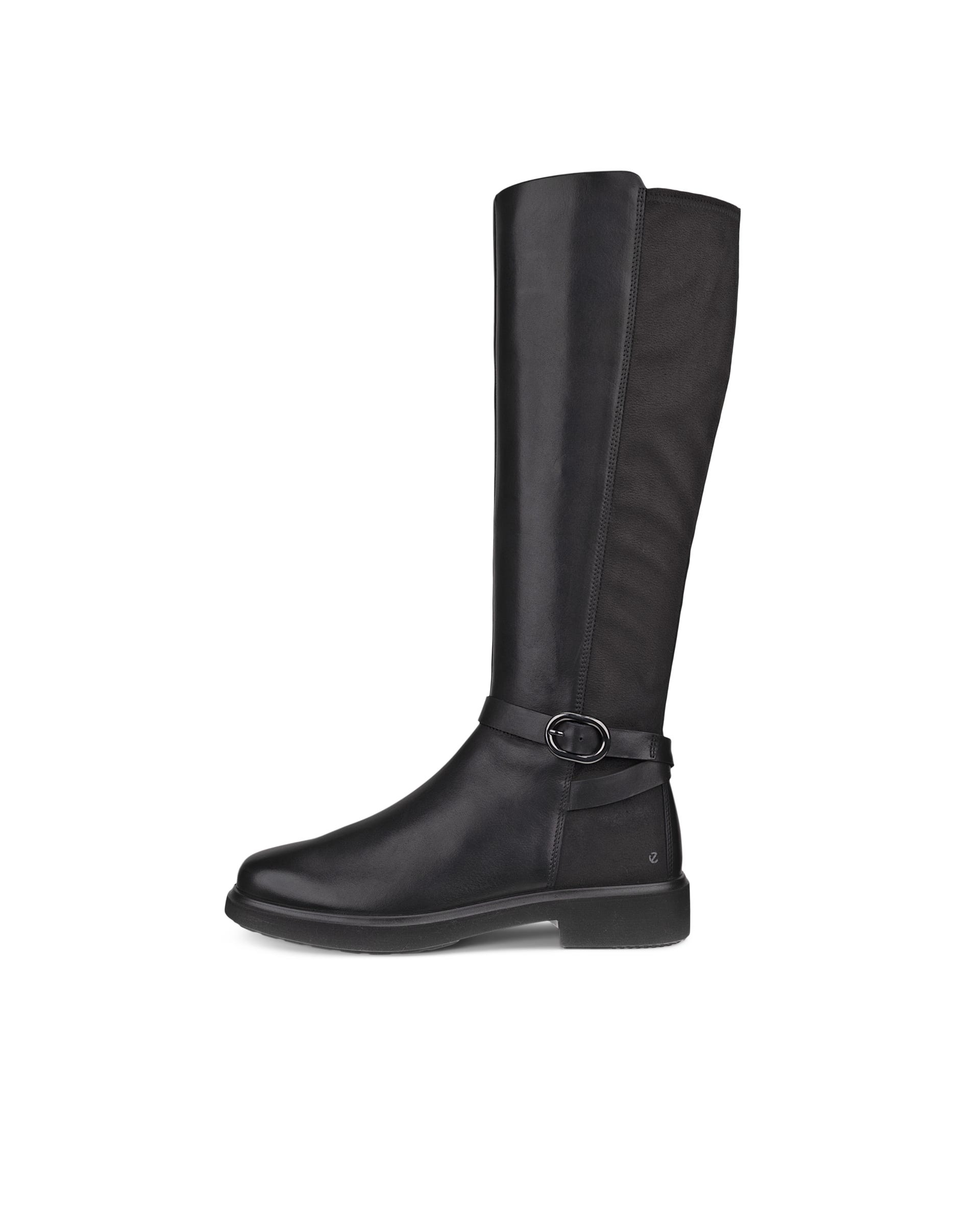 Women's ECCO® Metropole Amsterdam Leather Knee-High Boot - Black - Outside