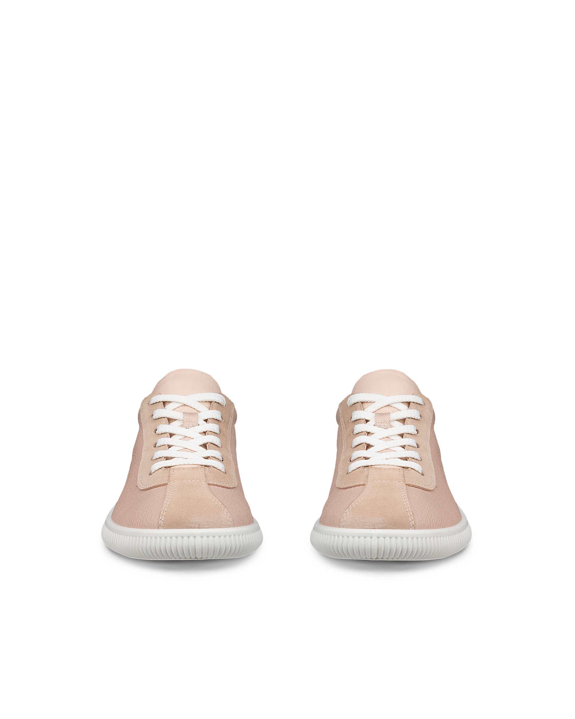 ECCO soft zero WOMEN ウィメンズ レザースニーカー - ピンク - Front pair
