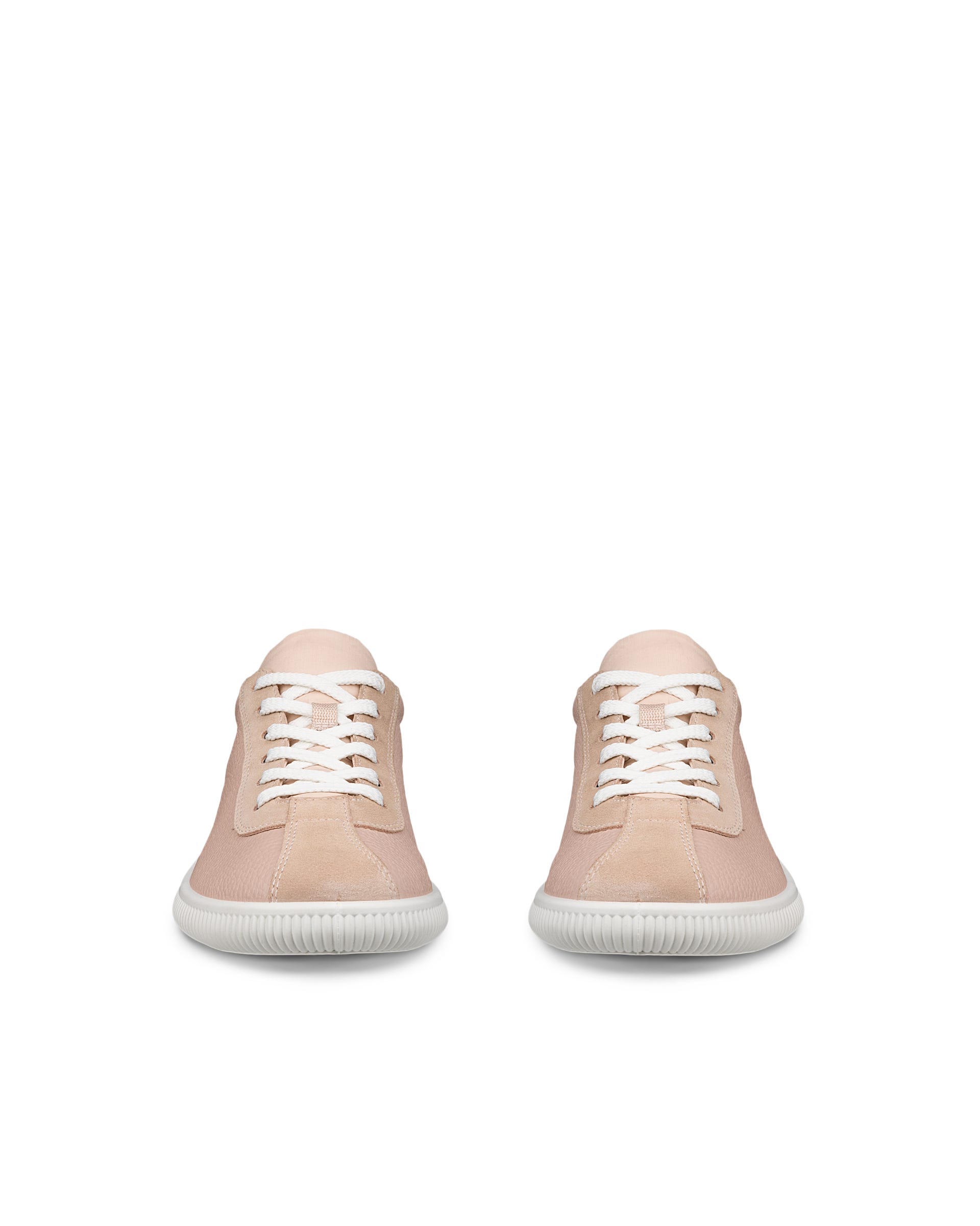 ECCO soft zero WOMEN ウィメンズ レザースニーカー - ピンク - Front pair