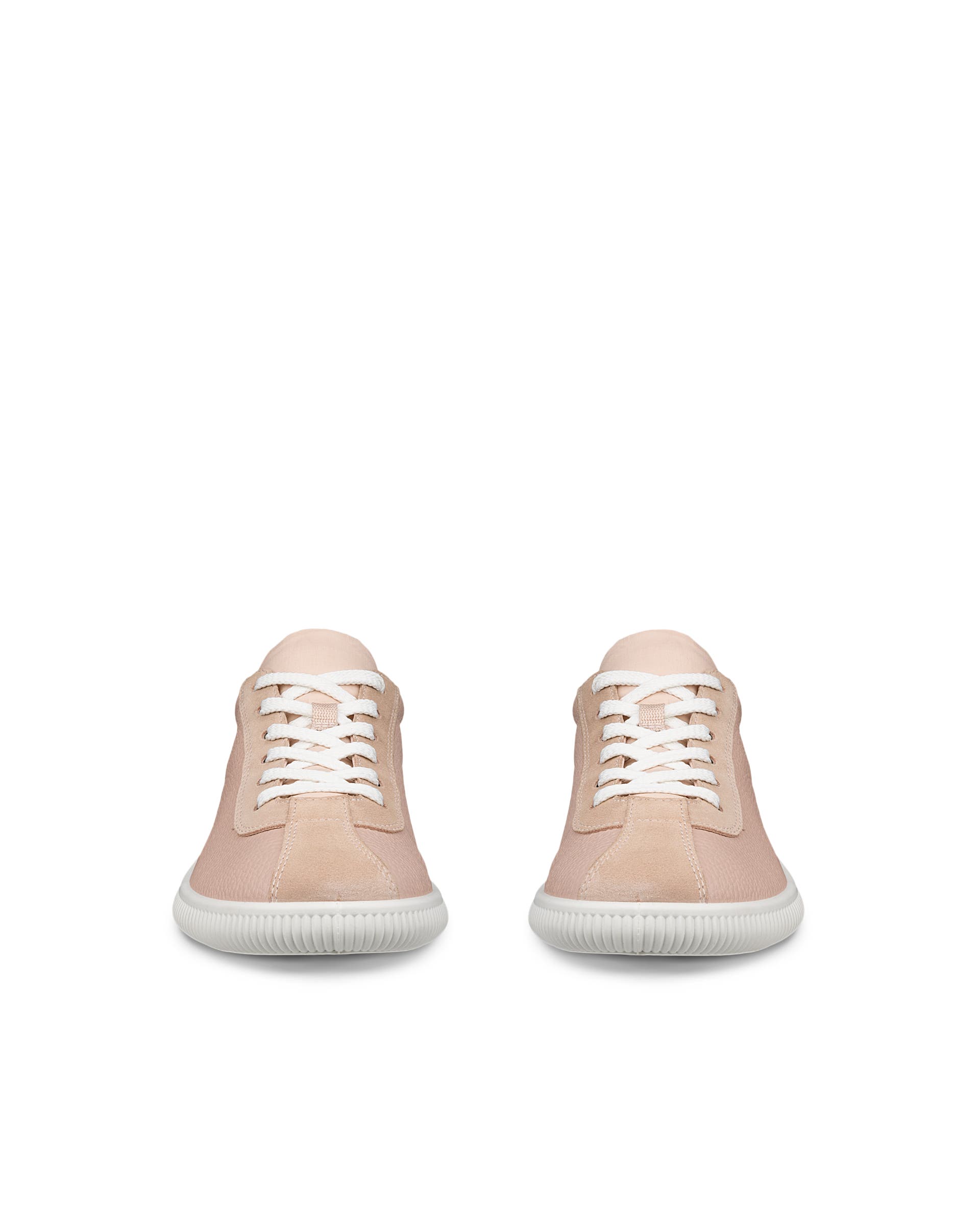 ECCO soft zero WOMEN ウィメンズ レザースニーカー - ピンク - Front pair