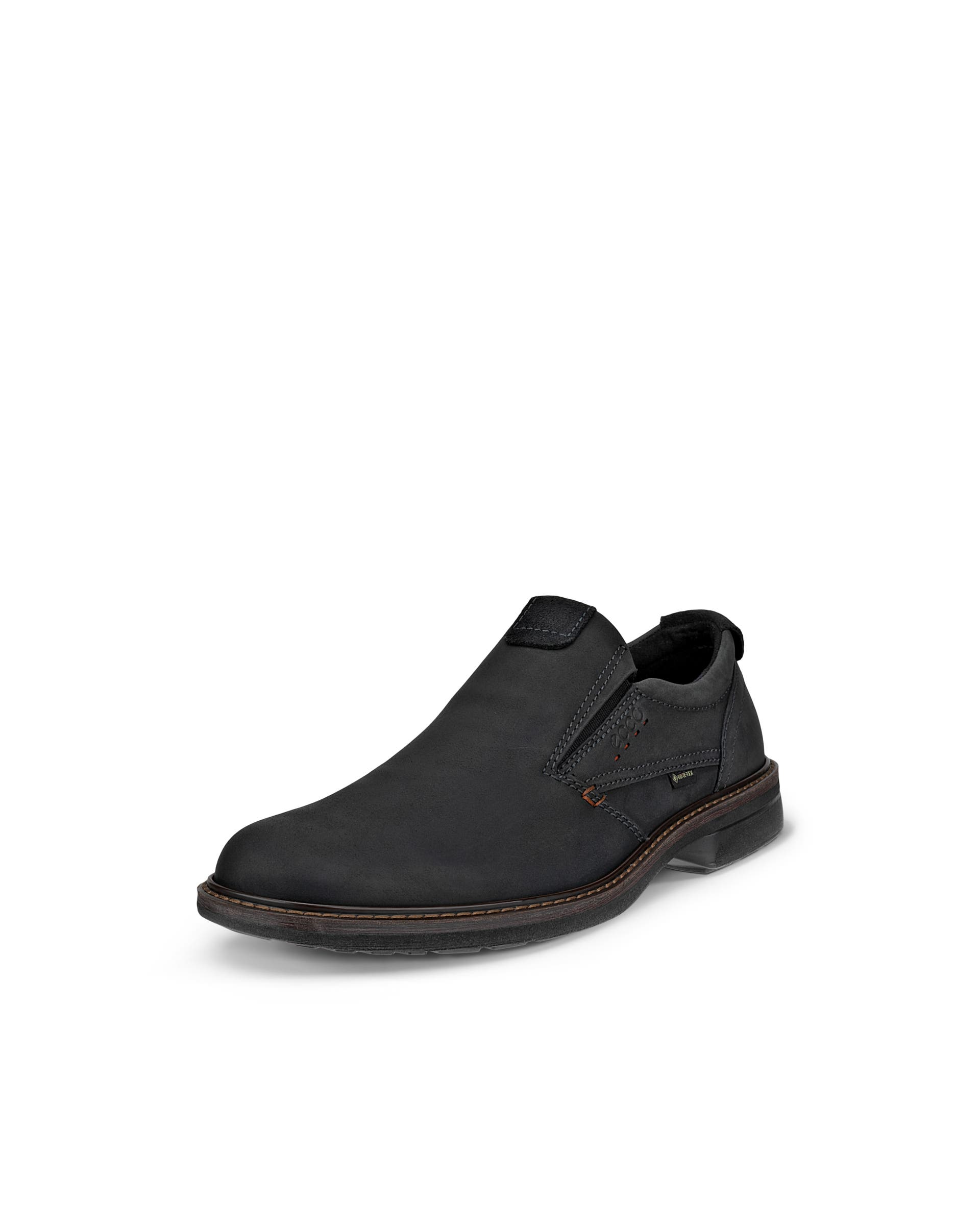 Men's ECCO® Turn Leather Gore-Tex Slip-On - Black - Main