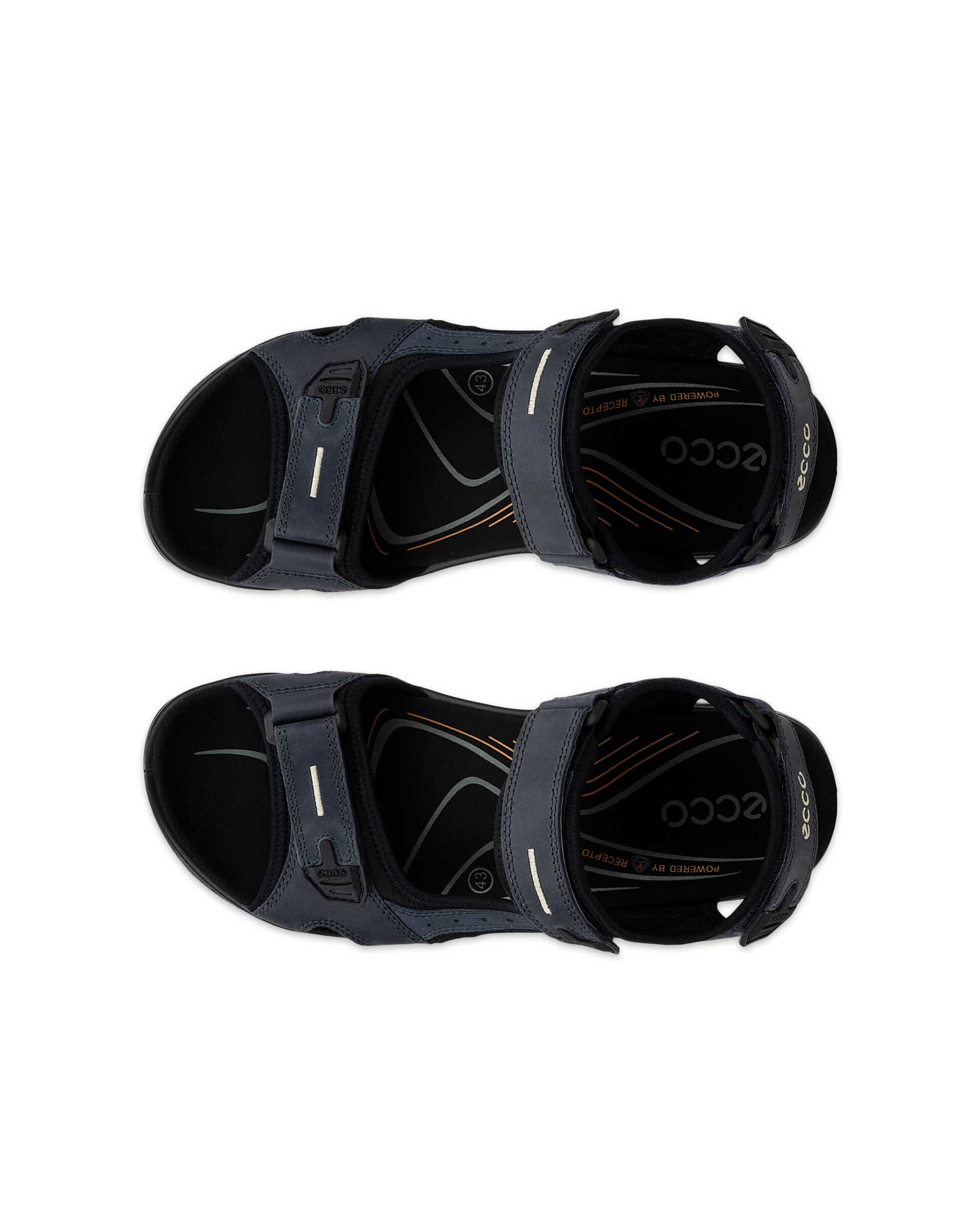 Pánske nubukové trekingové sandále ECCO® Offroad - Modrá - Top left pair