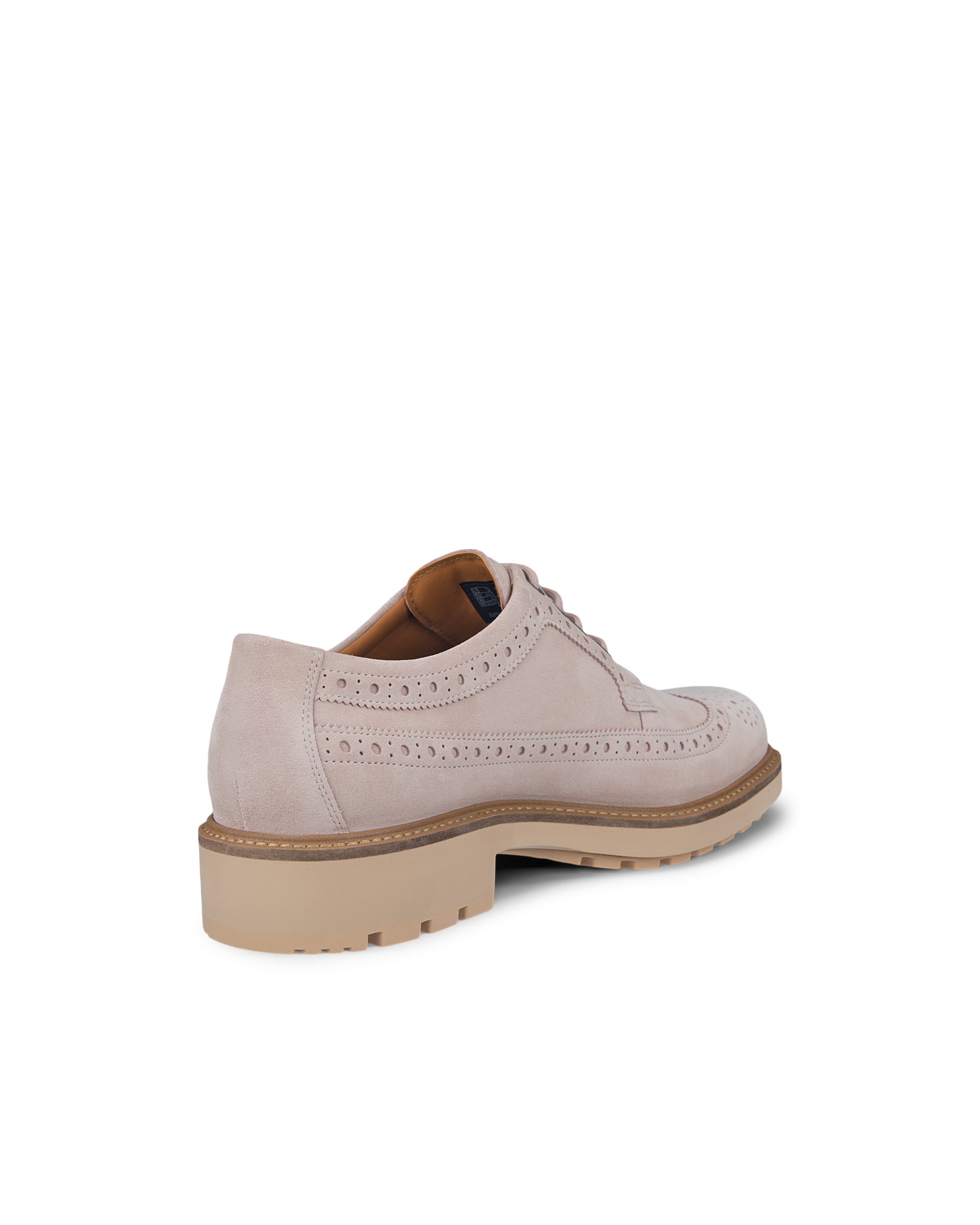 ECCO® Metropole Oslo férfi velúr brogue cipő - Rózsaszín - Back