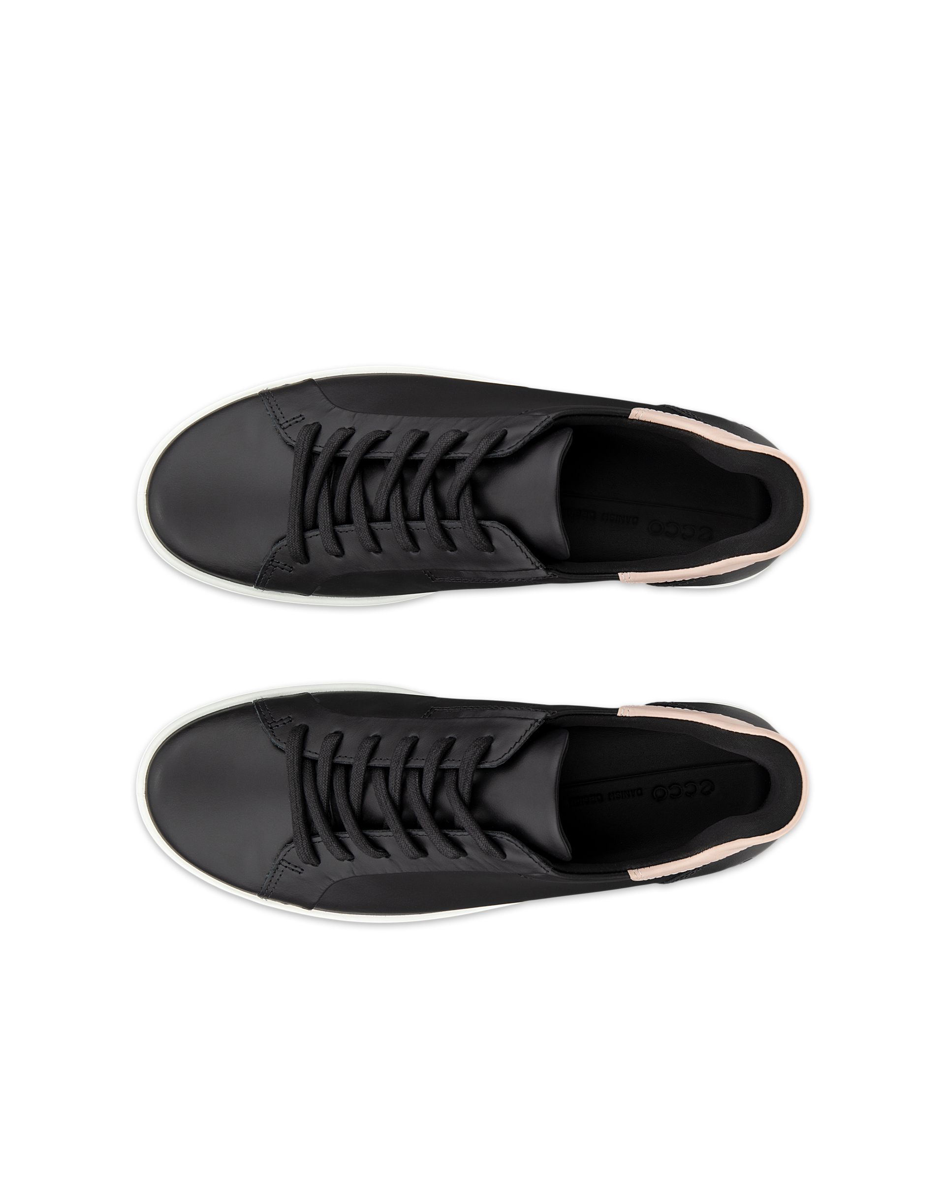 Zapatillas de piel ECCO® Soft 7 para mujer - Negro - Top left pair