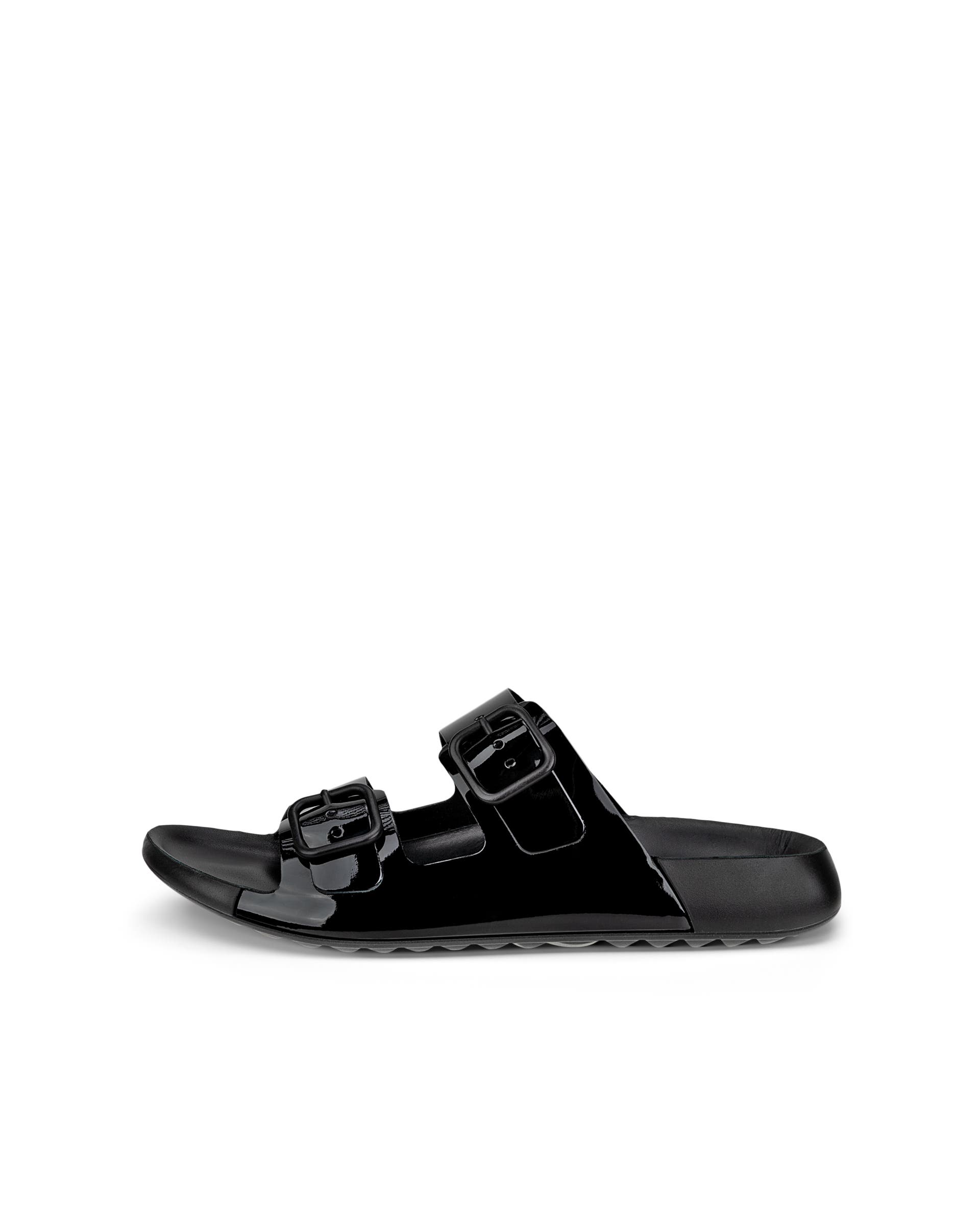 ECCO Cozmo Sandal ウィメンズ レザー2ストラップサンダル - ブラック - Outside