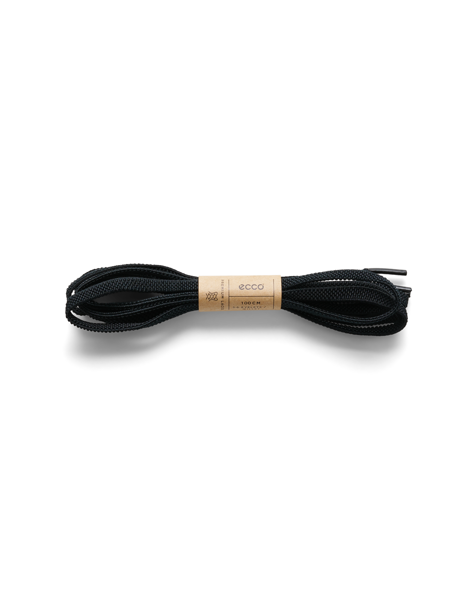 ECCO Elastic Flat Laces — Black