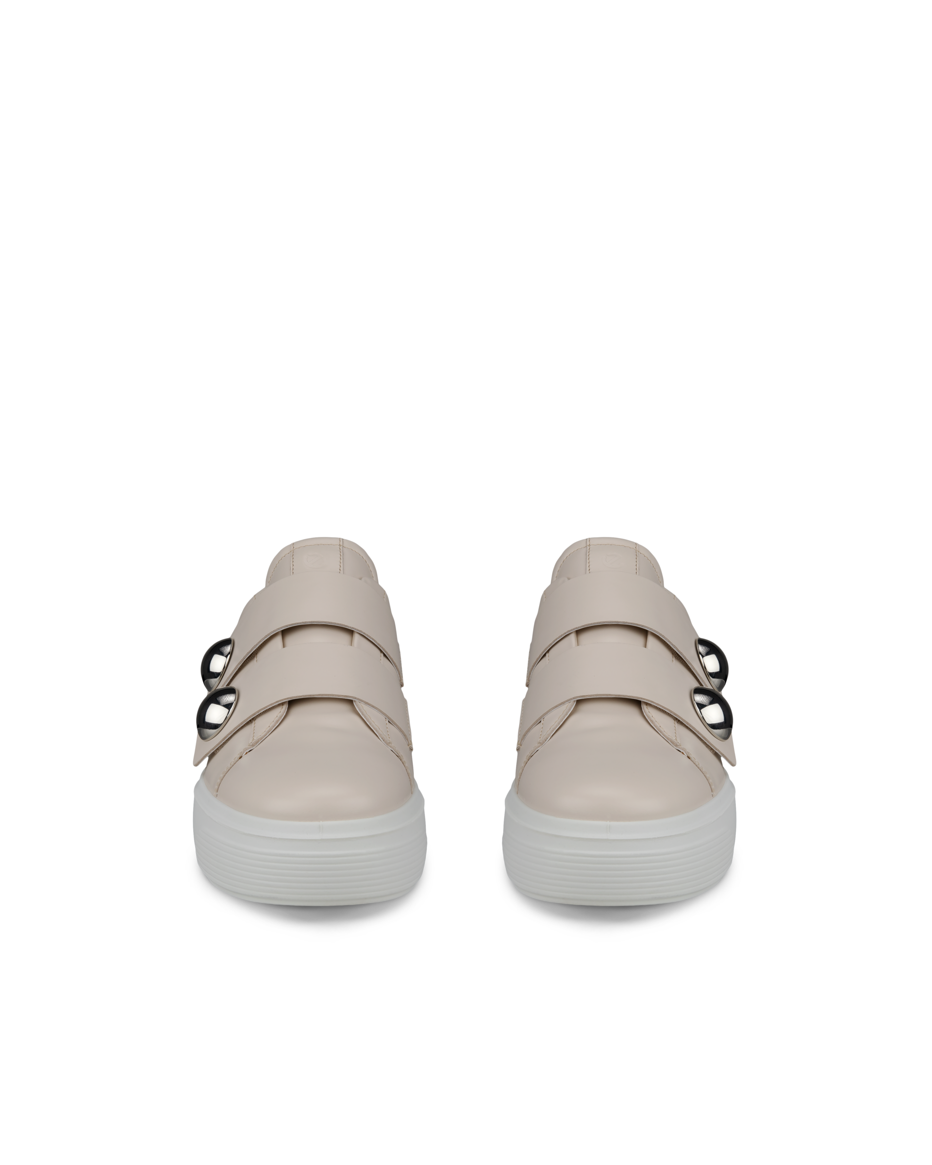 Women's ECCO® Street Platform Leather Sneaker Beige