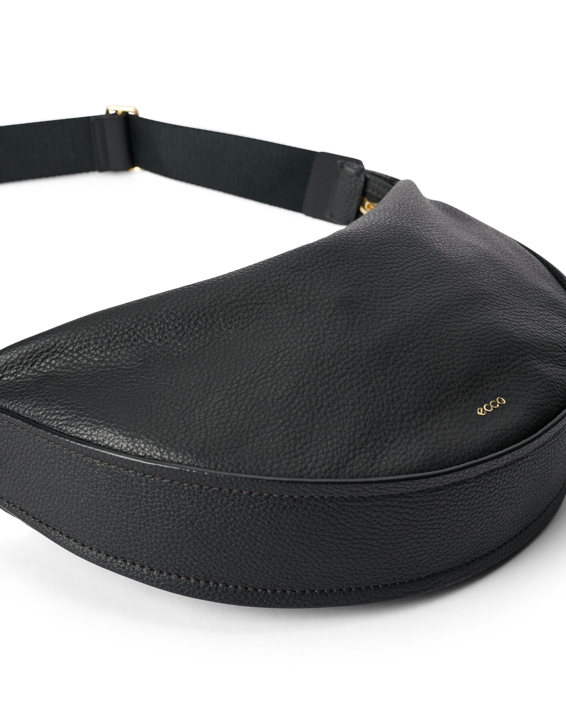 Kožená kabelka přes rameno ECCO® Fortune - Černá - Detail-2