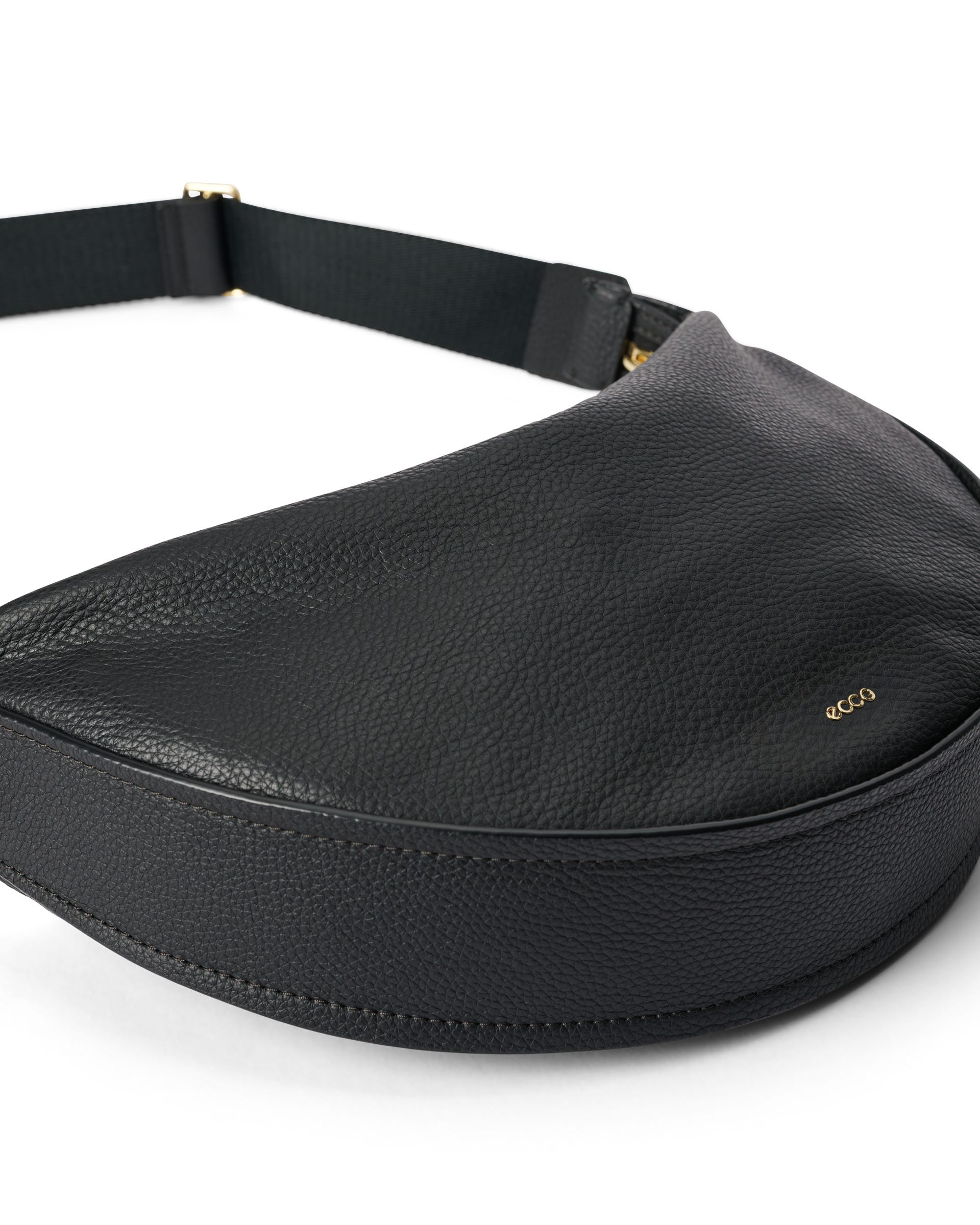 Kožená kabelka přes rameno ECCO® Fortune - Černá - Detail-2