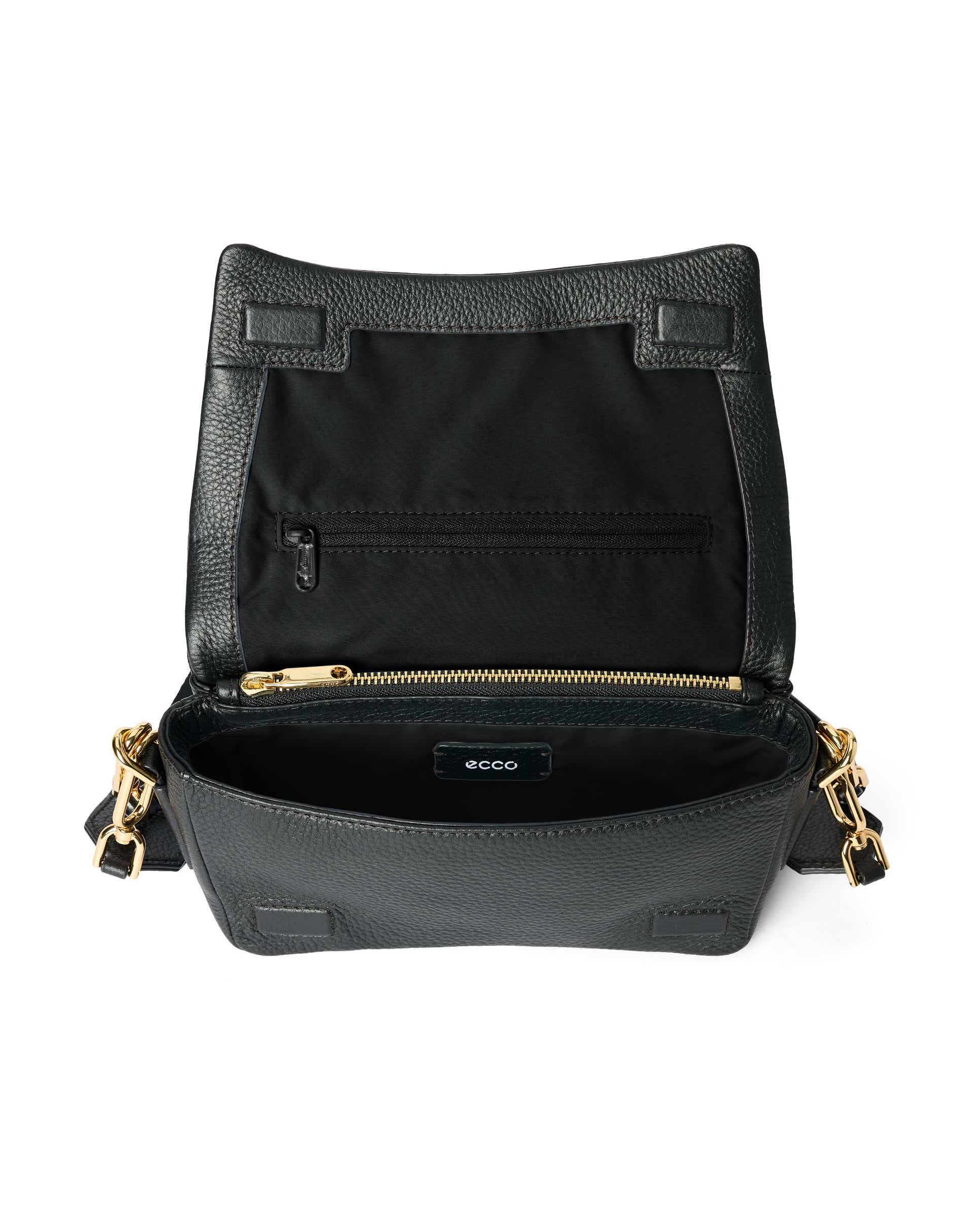 ECCO® Pinch Umhängetasche aus Leder - Schwarz - Inside