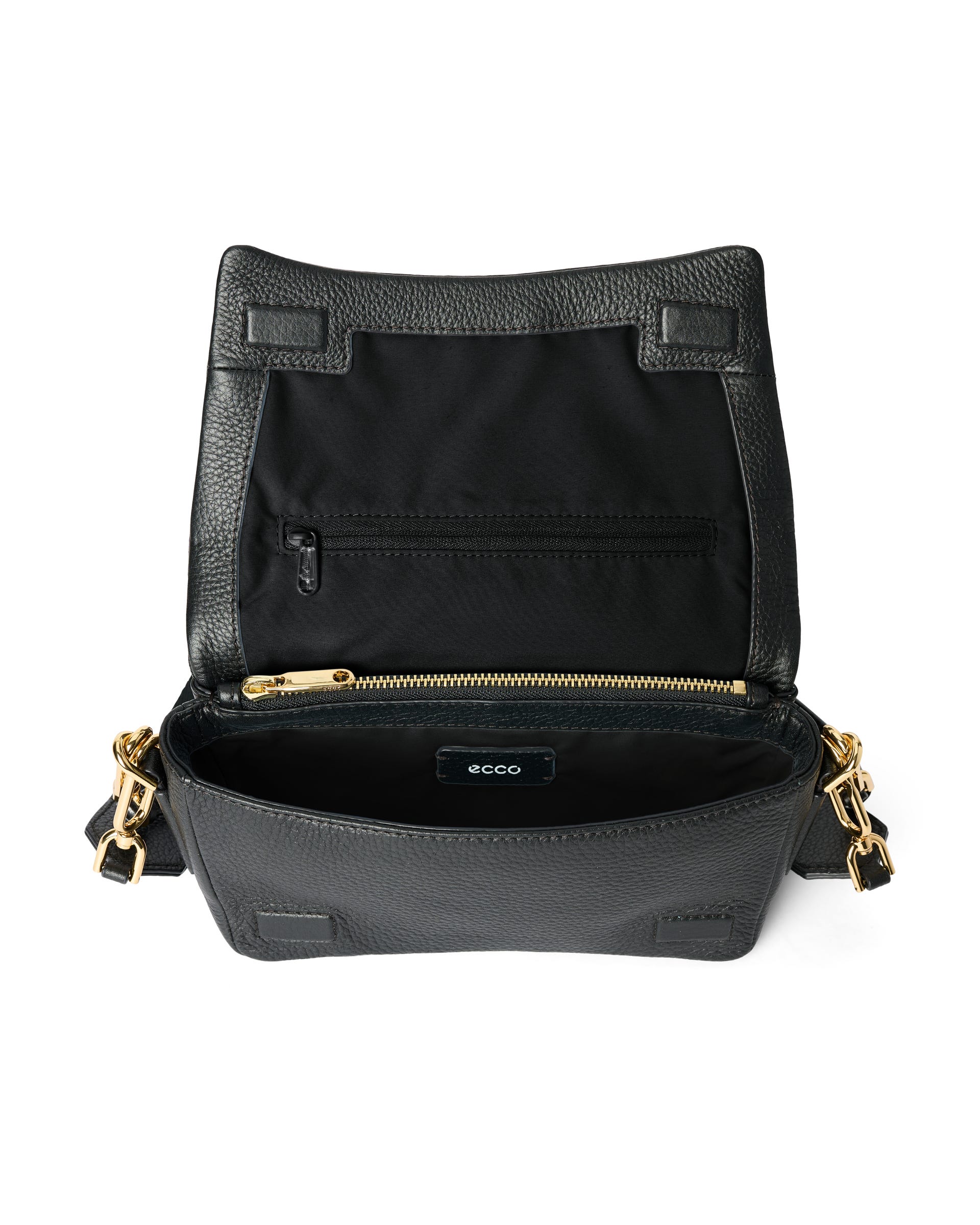 ECCO® Pinch Umhängetasche aus Leder - Schwarz - Inside