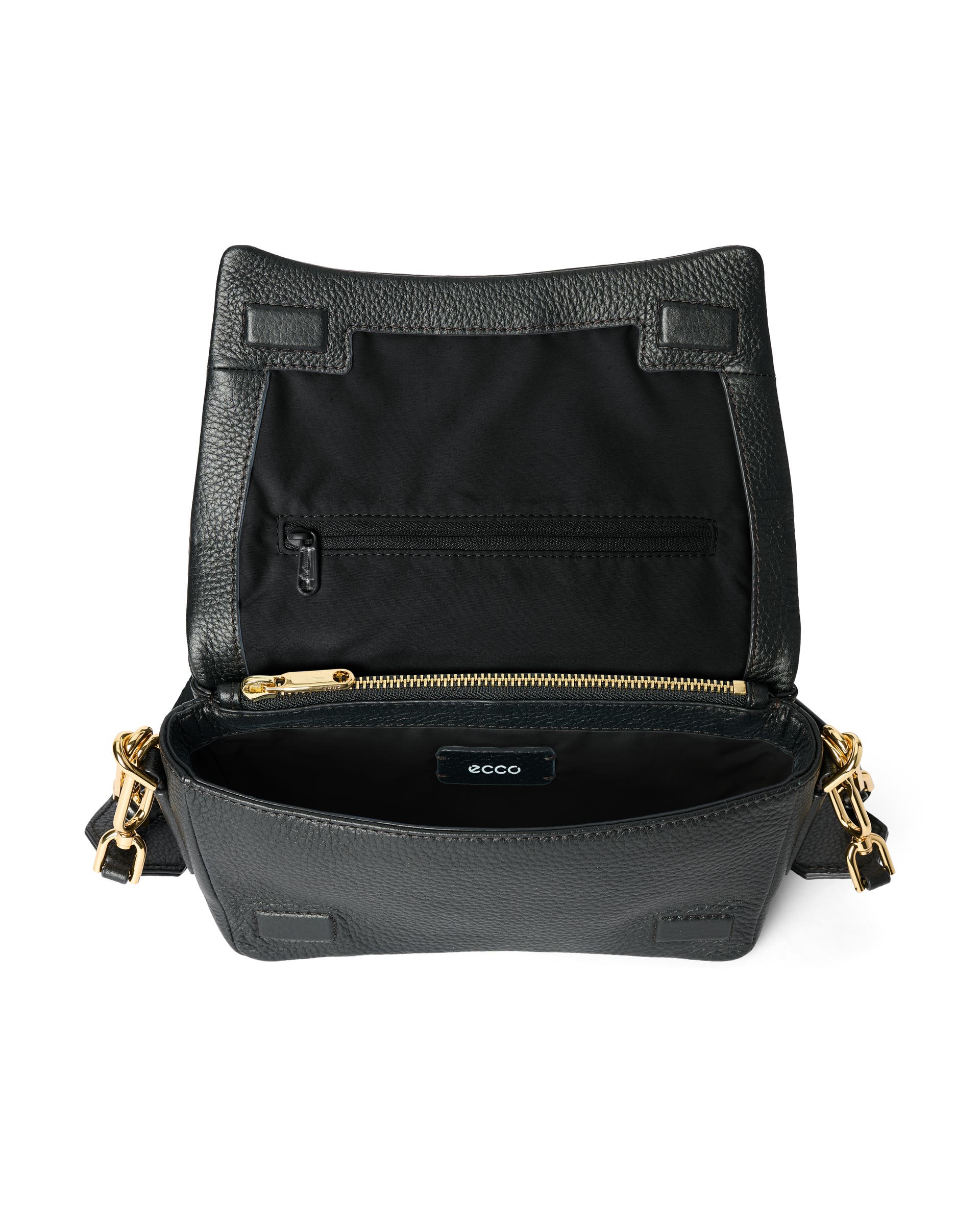 ECCO® Pinch Umhängetasche aus Leder - Schwarz - Inside