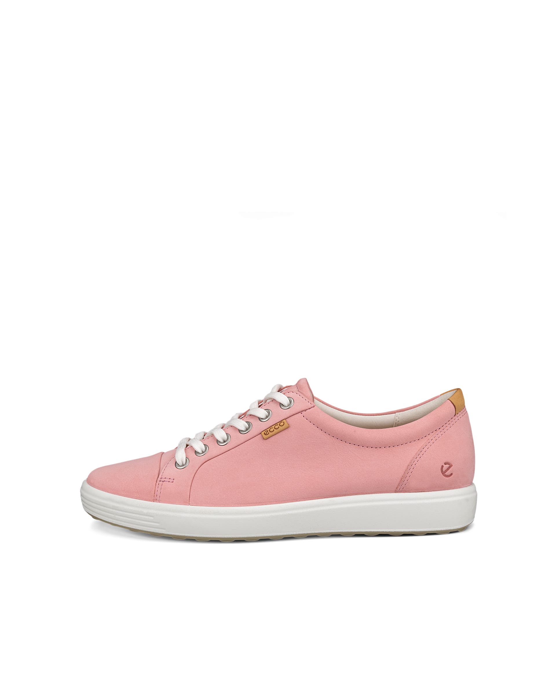 ECCO® Soft 7 baskets en cuir pour femme - Rose - Outside