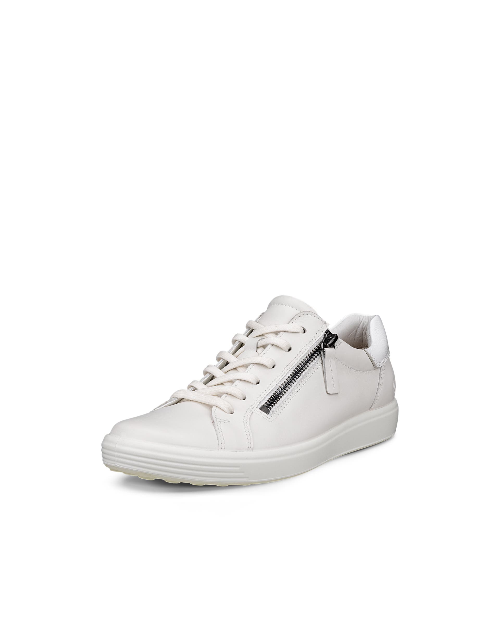 ECCO® SOFT 7 dames leren sneaker - Wit - Main