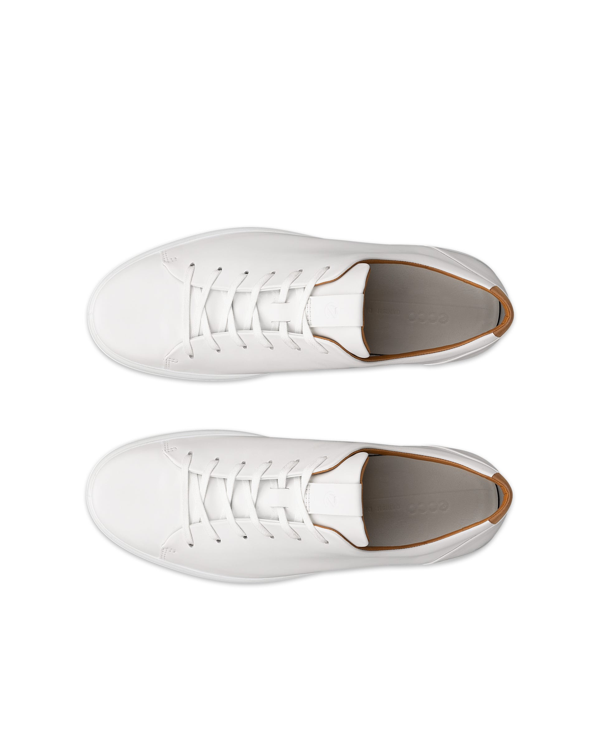 Men's ECCO® Soft 7 Leather Lace-Up Shoe | White