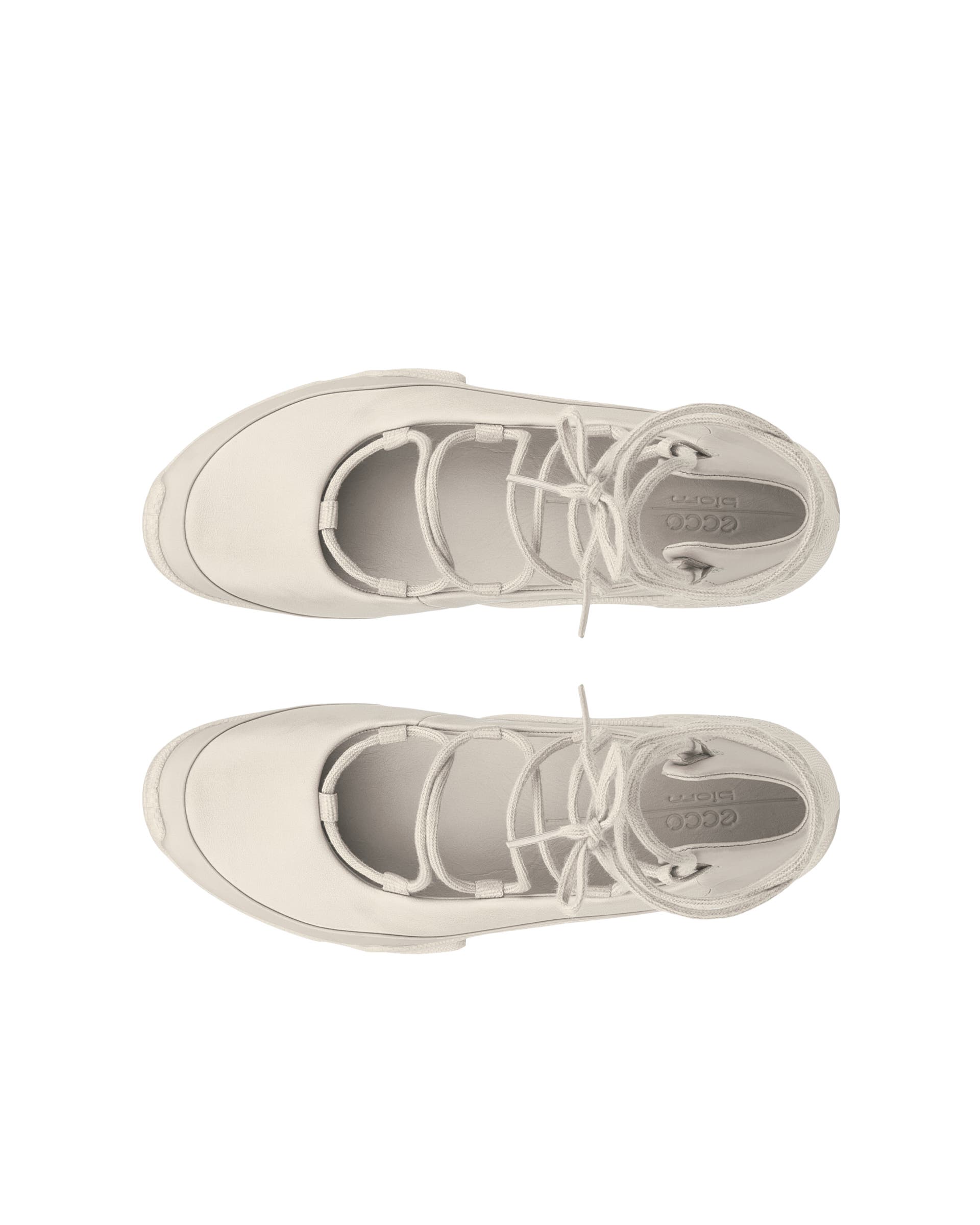 ECCO® BIOM C-Trail baskets en cuir pour femme - Beige - Top left pair