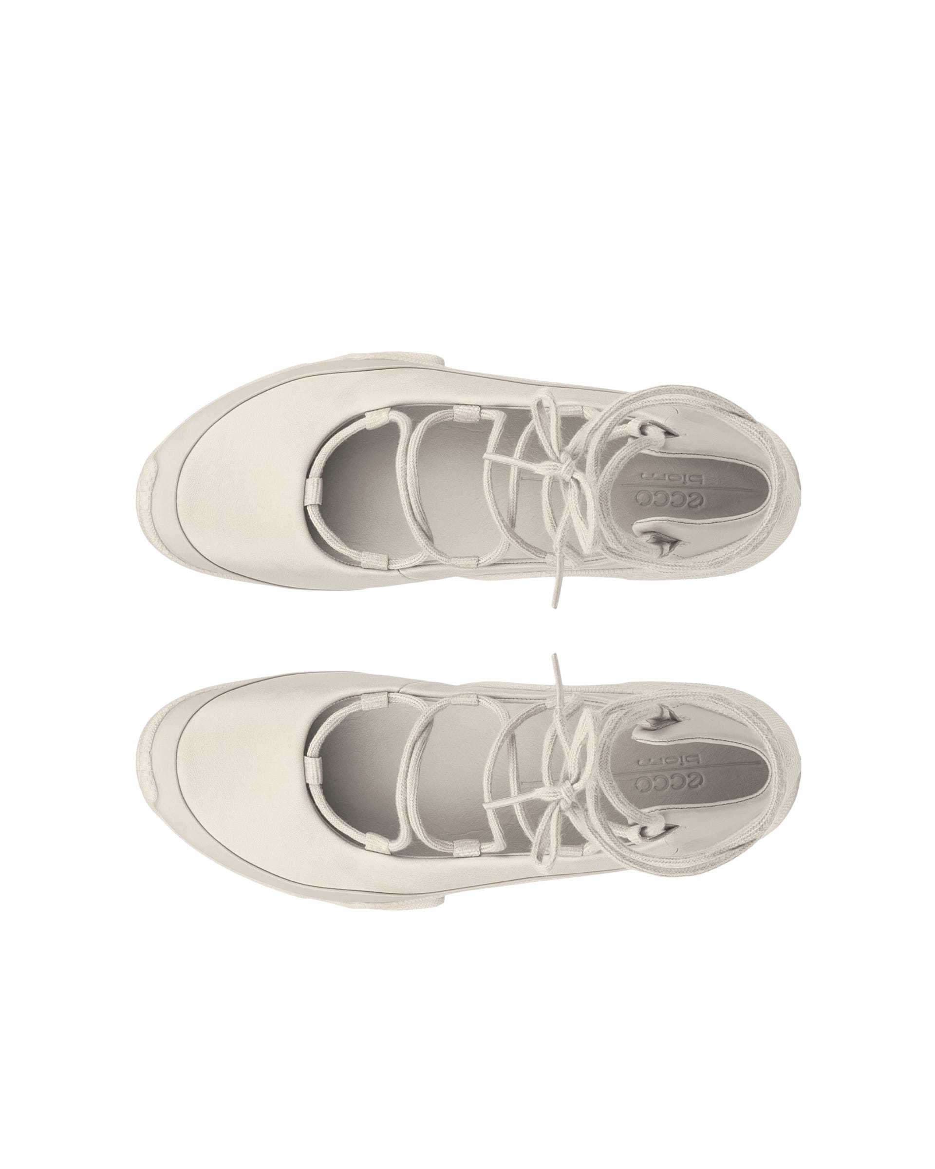 ECCO® BIOM C-Trail baskets en cuir pour femme - Beige - Top left pair