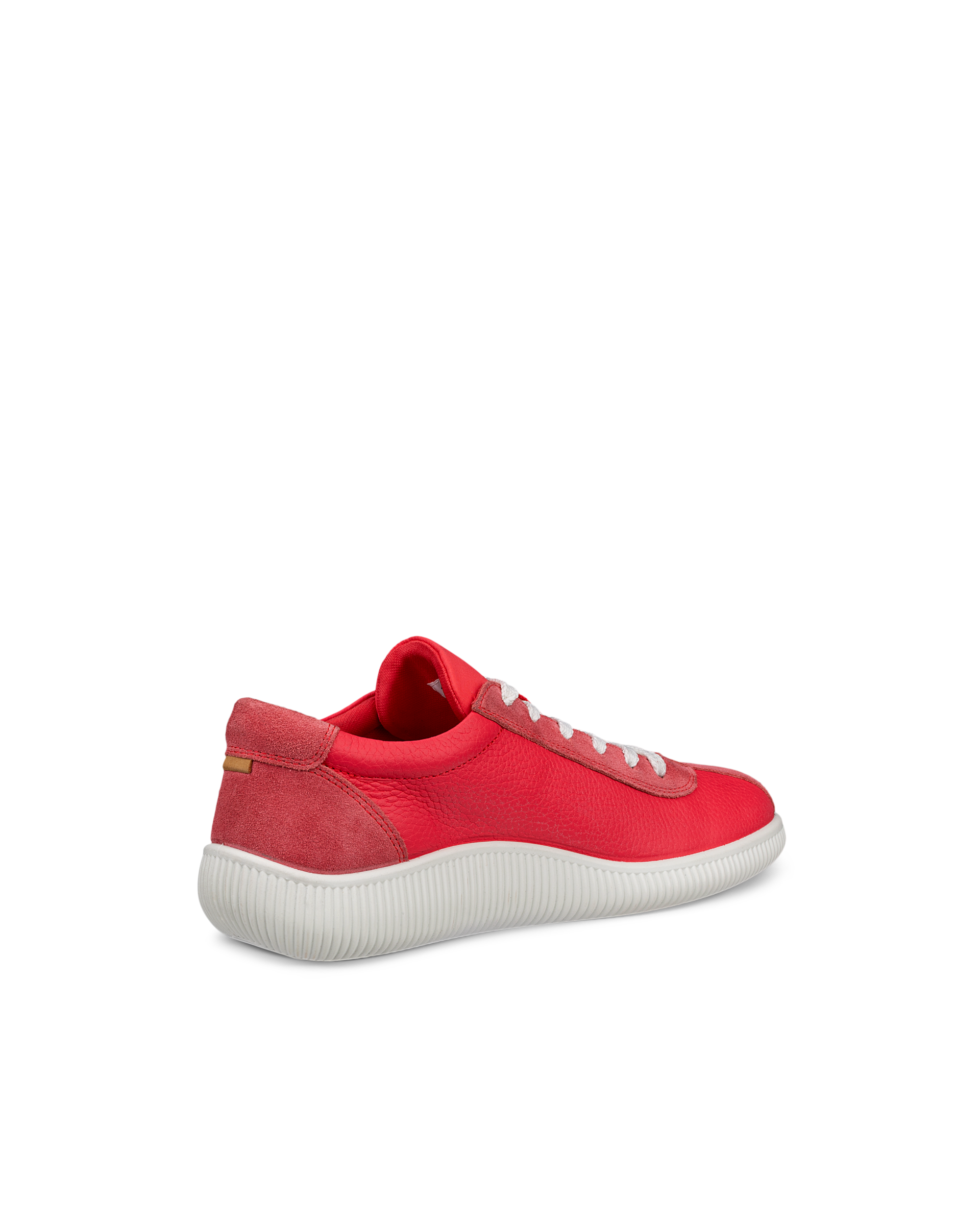 Women's ECCO® Soft Zero Leather Trainer - Red - Back