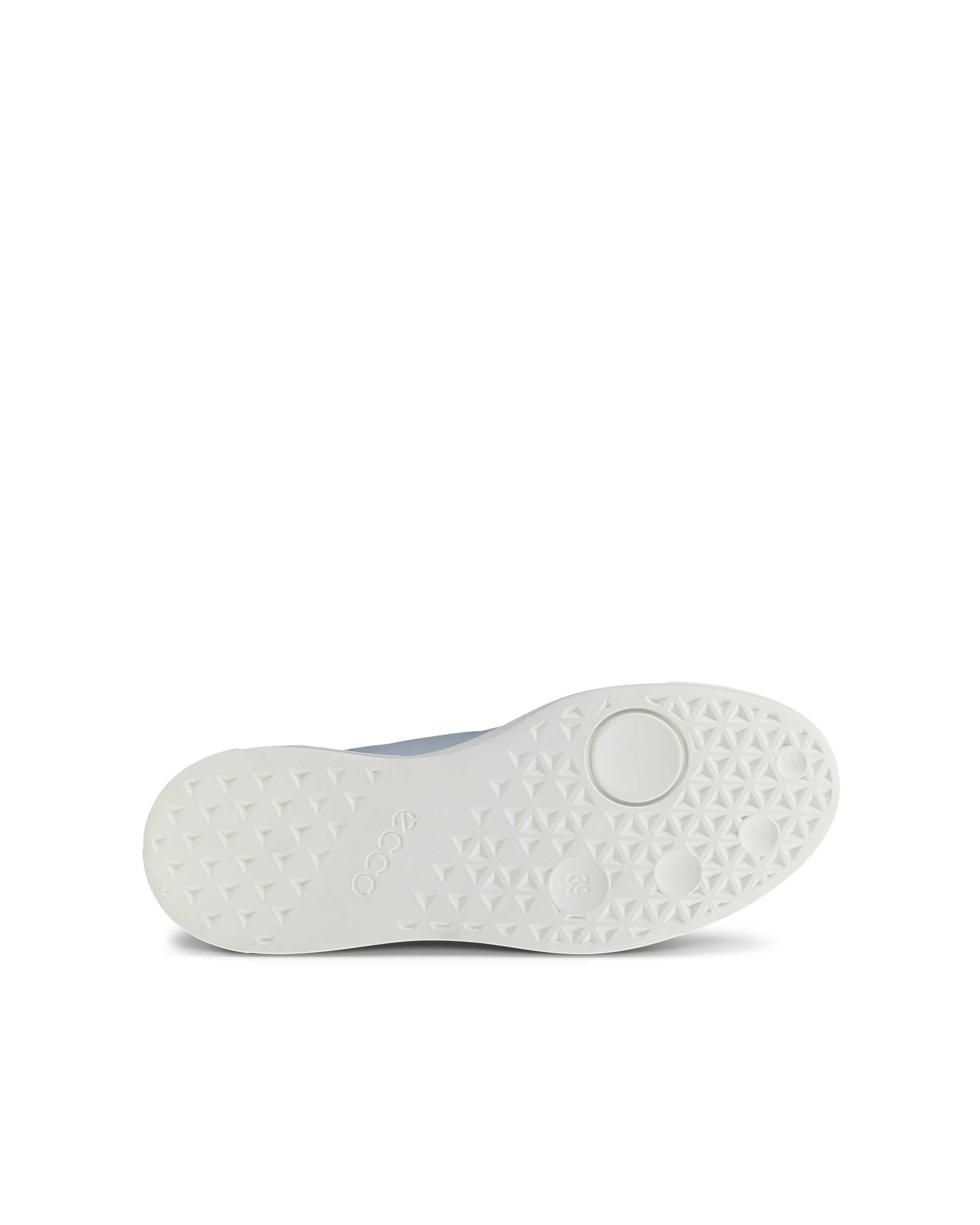 Women's ECCO® Street Tray Leather Sneaker - Blue - Sole