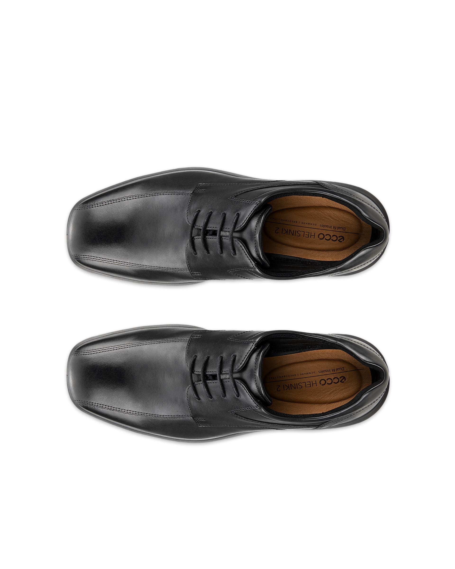 ECCO® Helsinki 2 Heren leren Bike-Toe derby schoen - Zwart - Top left pair