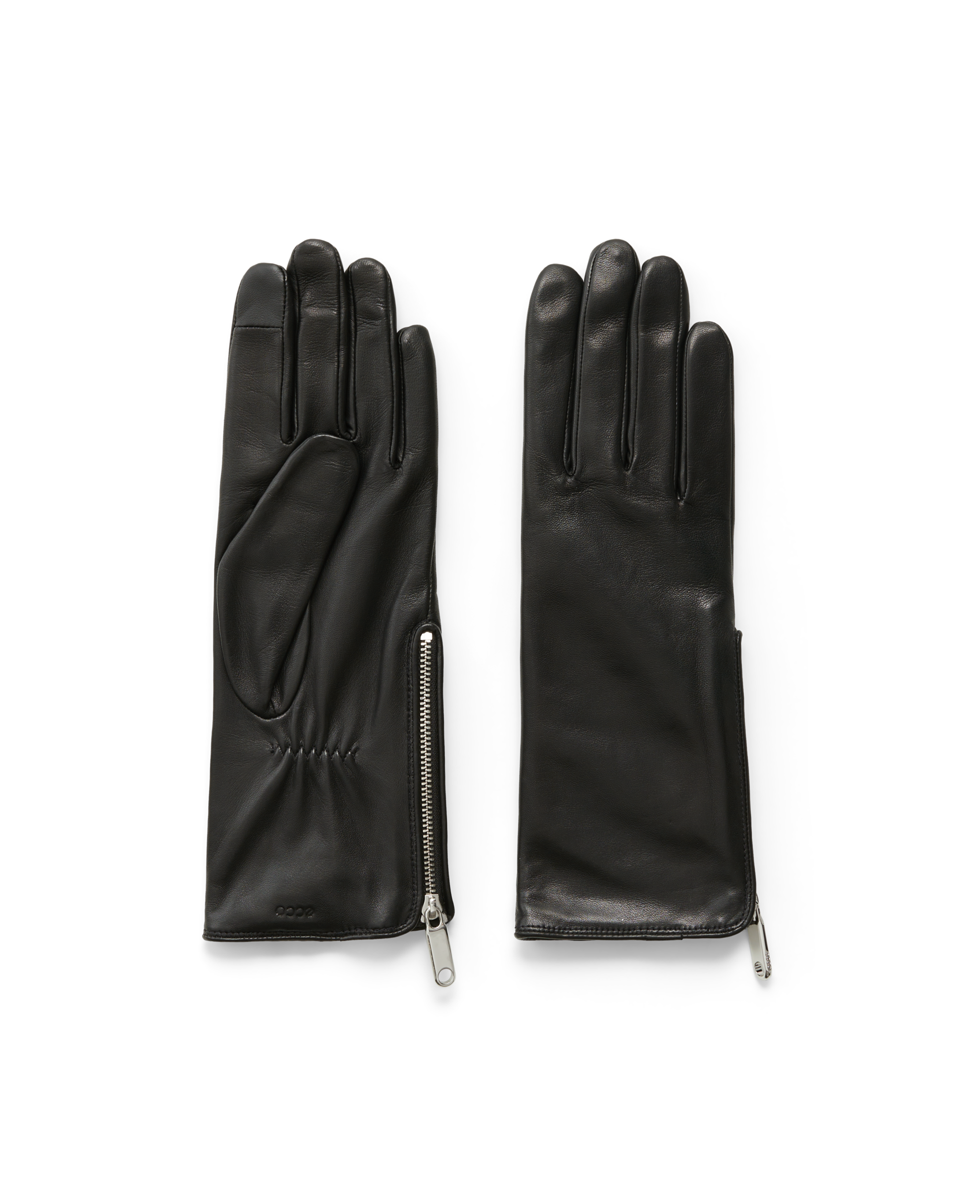 ECCO Gloves Zipped ウィメンズ レザーグローブ | ブラック