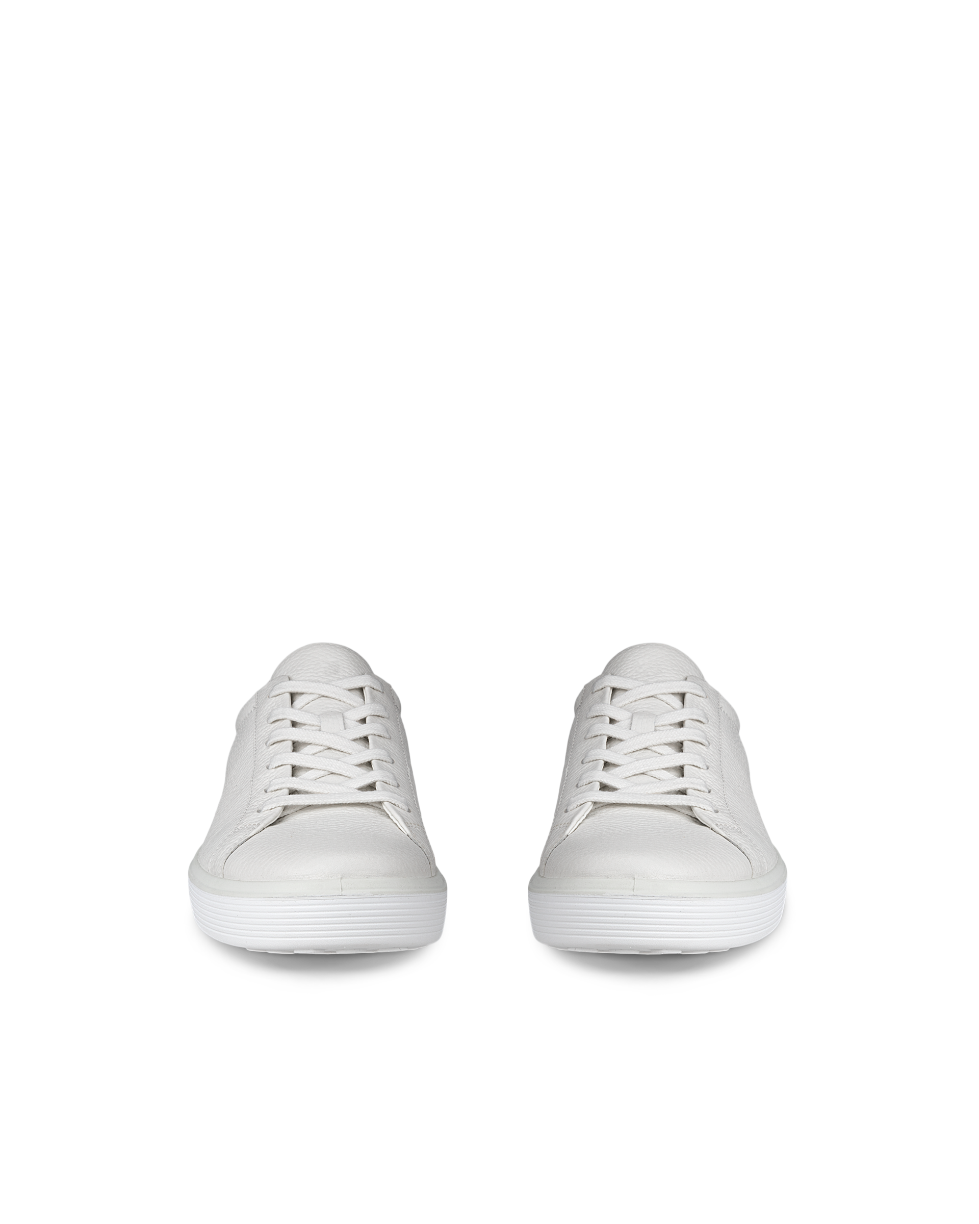 Men's ECCO® Soft 60 Leather Trainer - White - Front pair