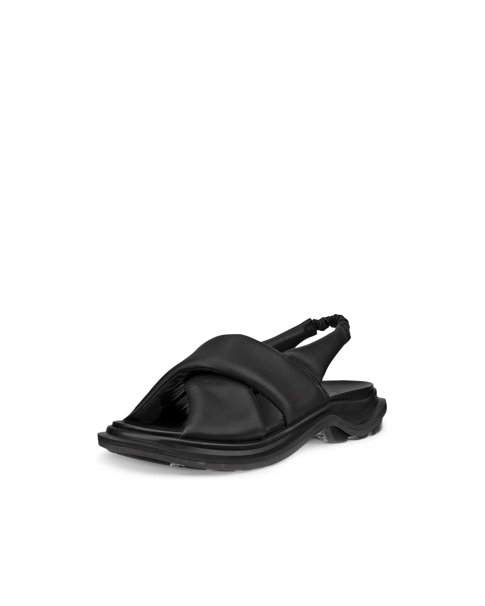 Women's ECCO® Offroad Leather Walking Sandal - Black - Main