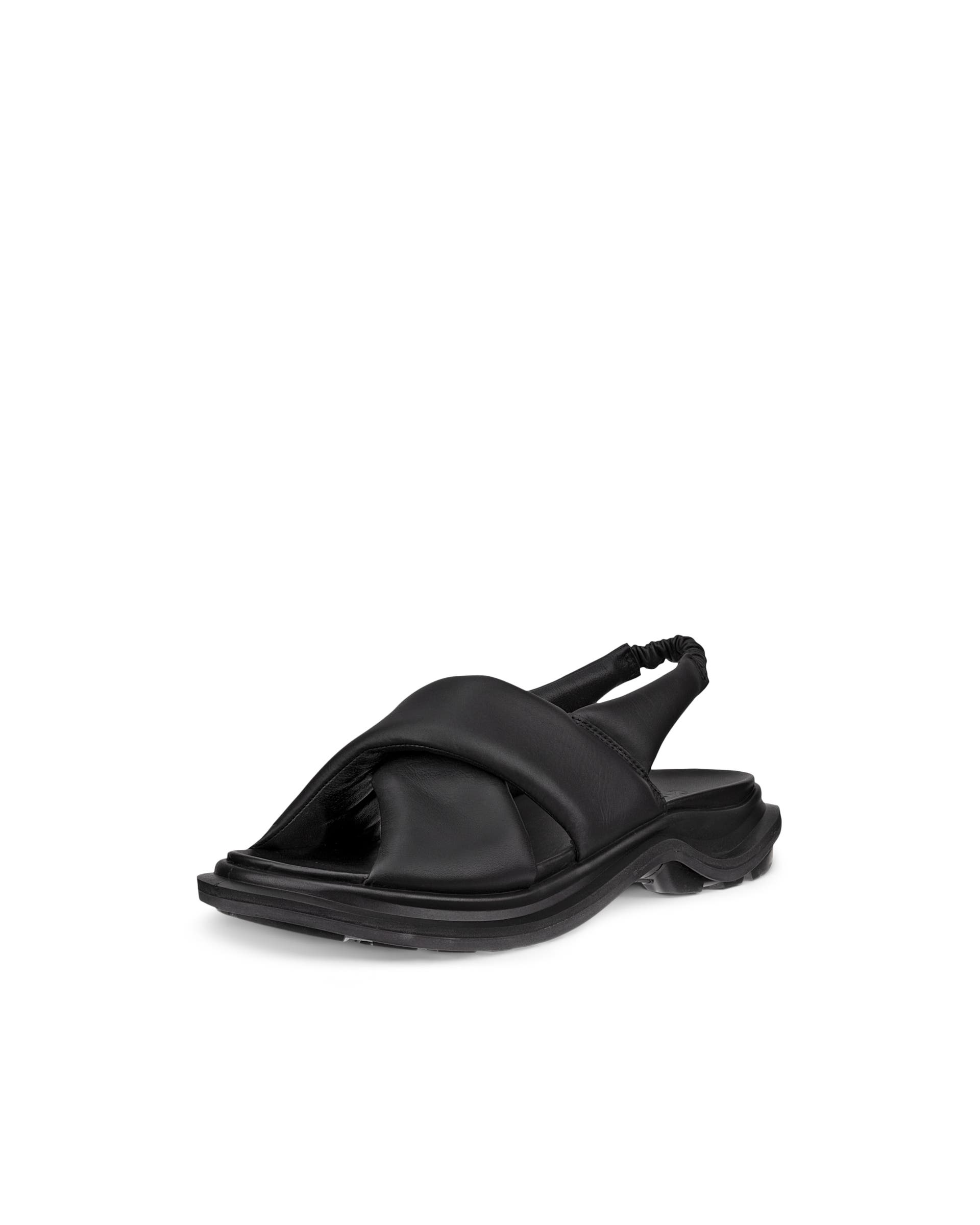 Women's ECCO® Offroad Leather Walking Sandal - Black - Main