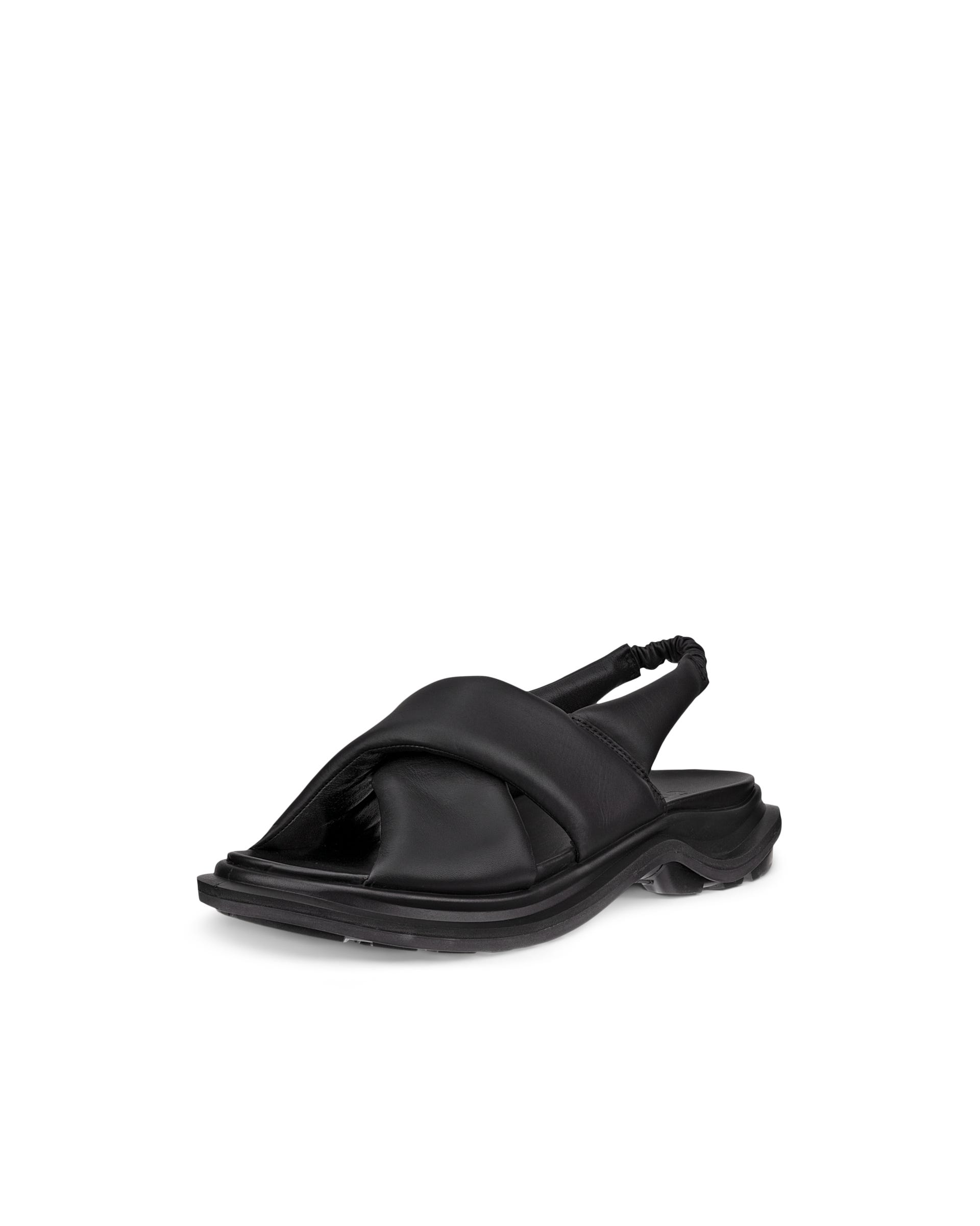 Women's ECCO® Offroad Leather Walking Sandal - Black - Main