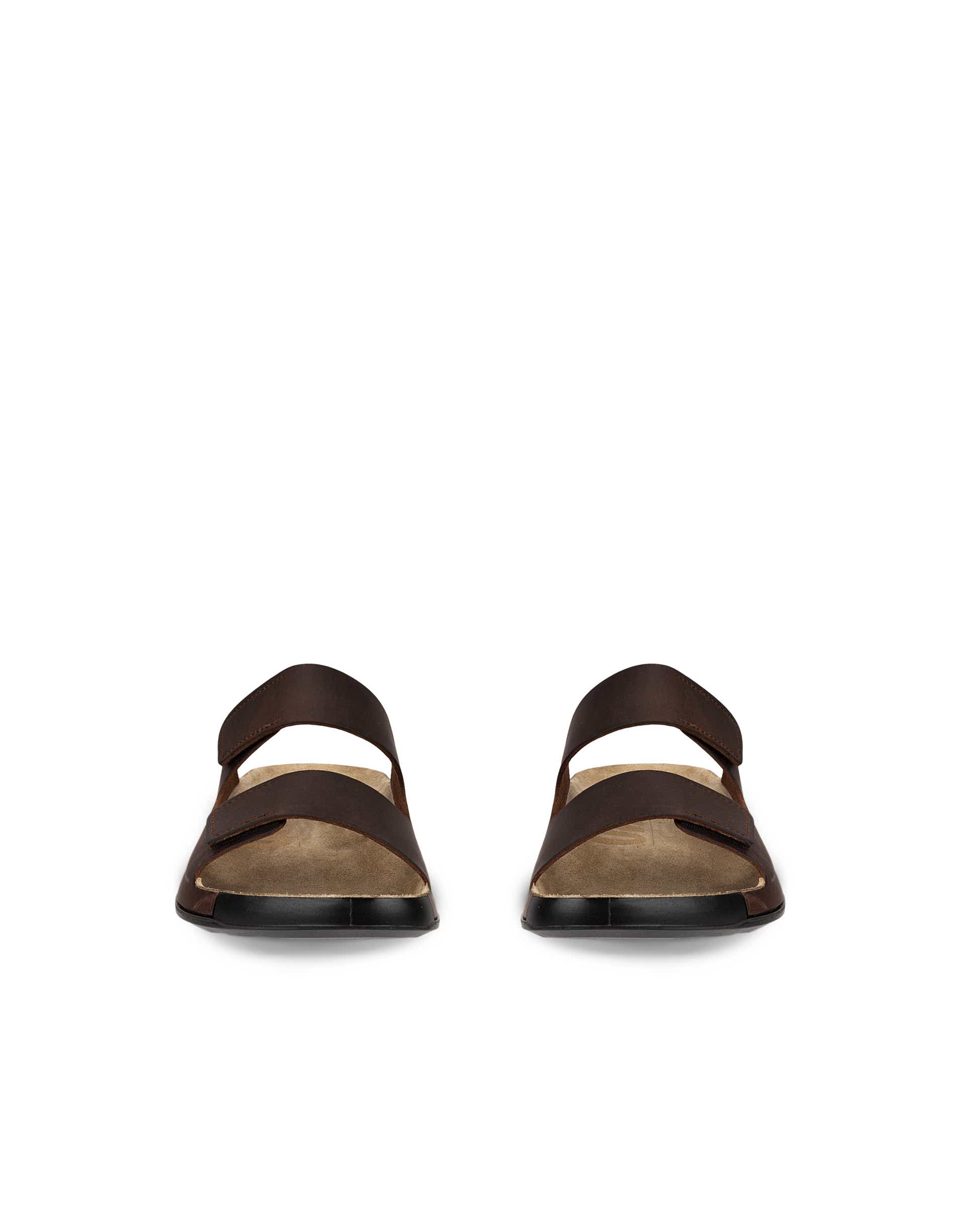 Sandalias con dos tiras de nobuk  ECCO® Cozmo para hombre - Marrón - Front pair