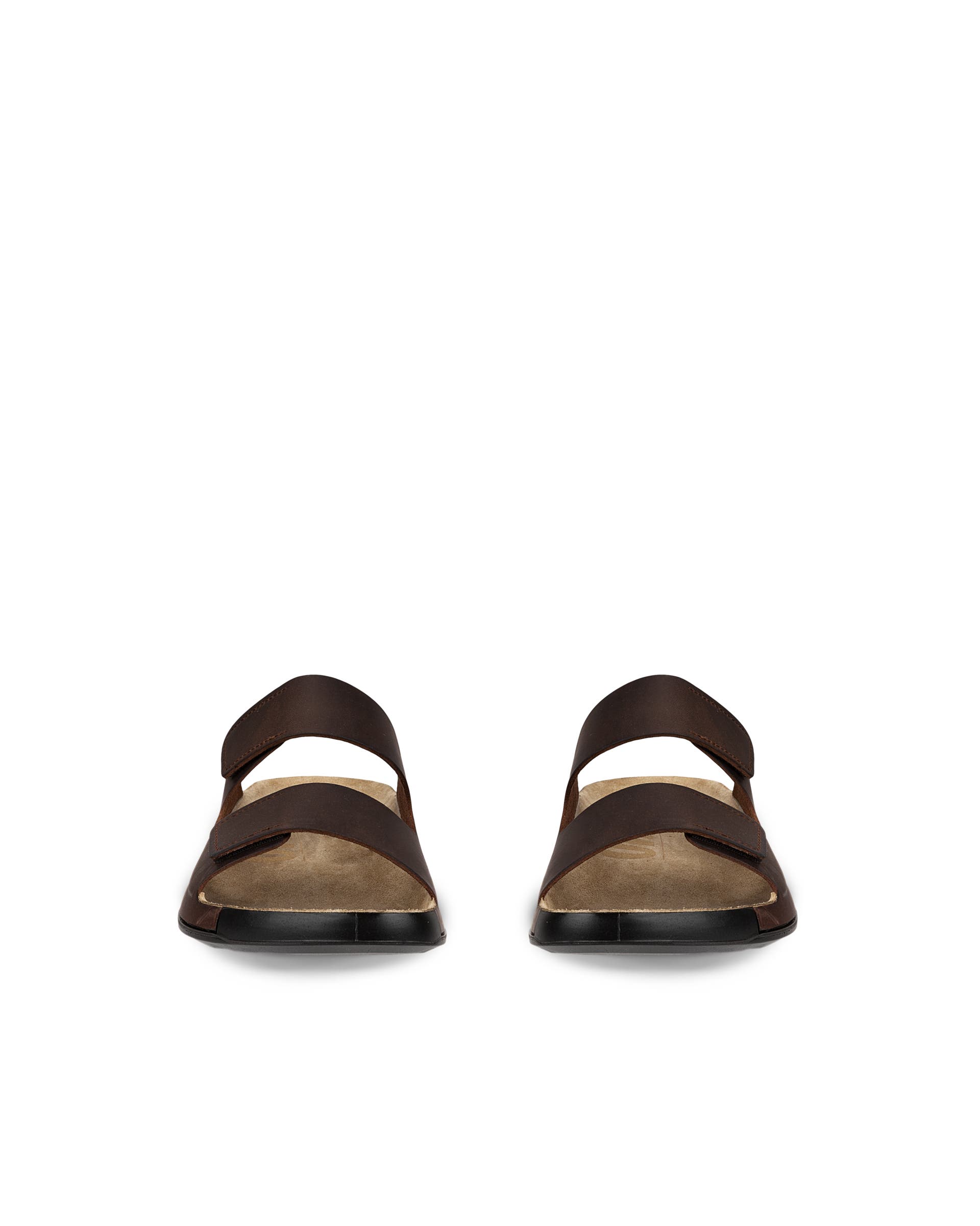 Sandalias con dos tiras de nobuk  ECCO® Cozmo para hombre - Marrón - Front pair