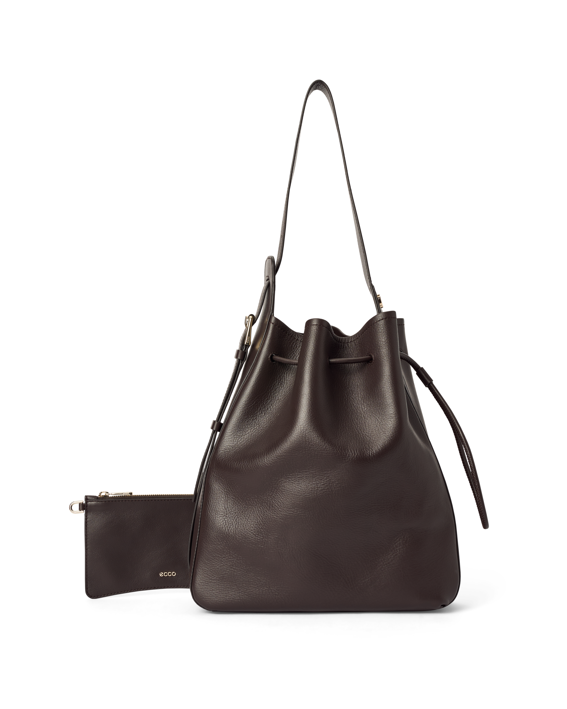 ECCO Sail Bag M - Women's Leather Shoulder Bag - Brown