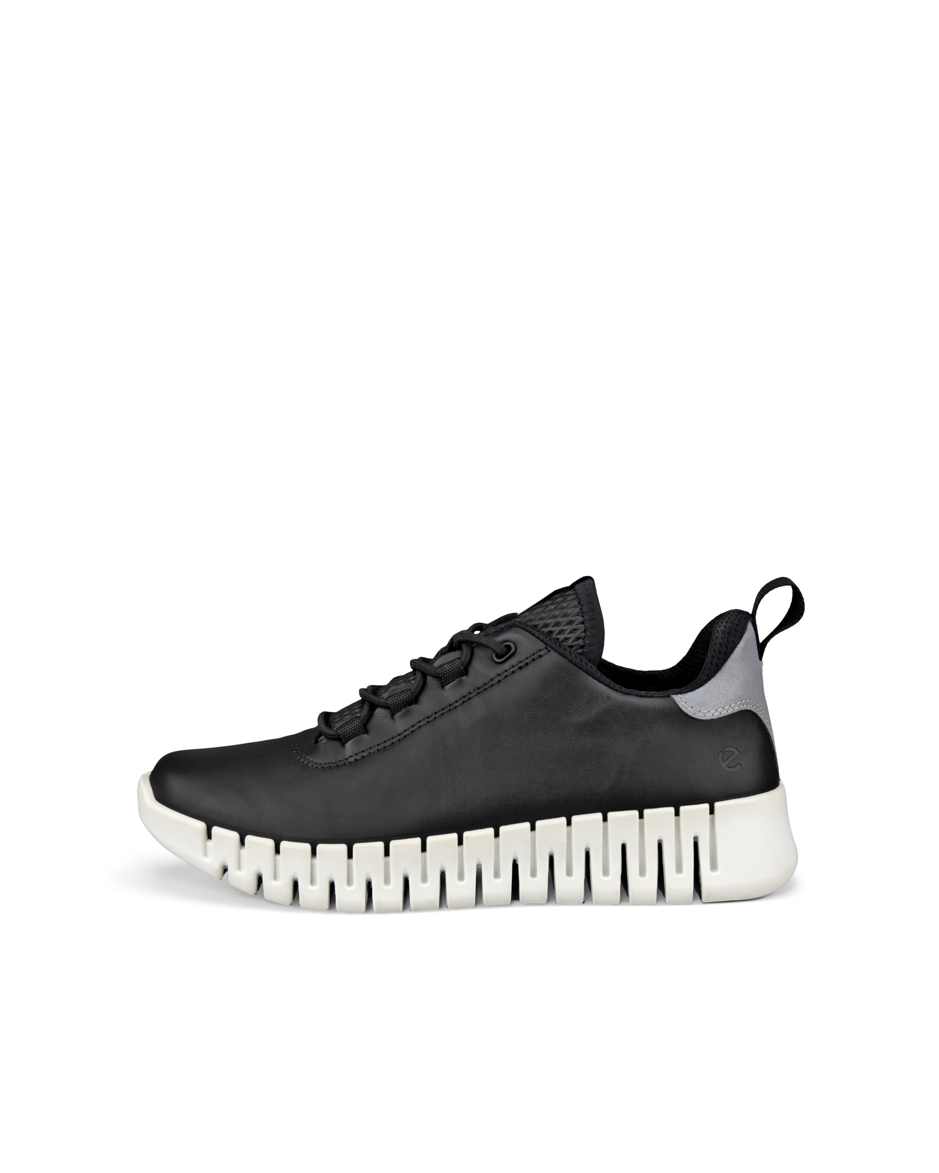 ECCO® Gruuv odiniai sportbačiai moterims - Juoda - Outside