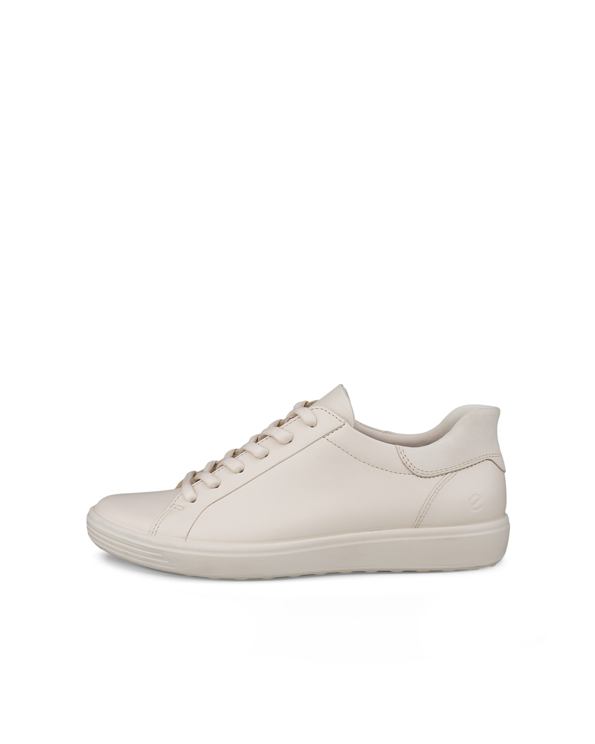 ECCO® SOFT 7 dames leren sneaker - Beige - Outside