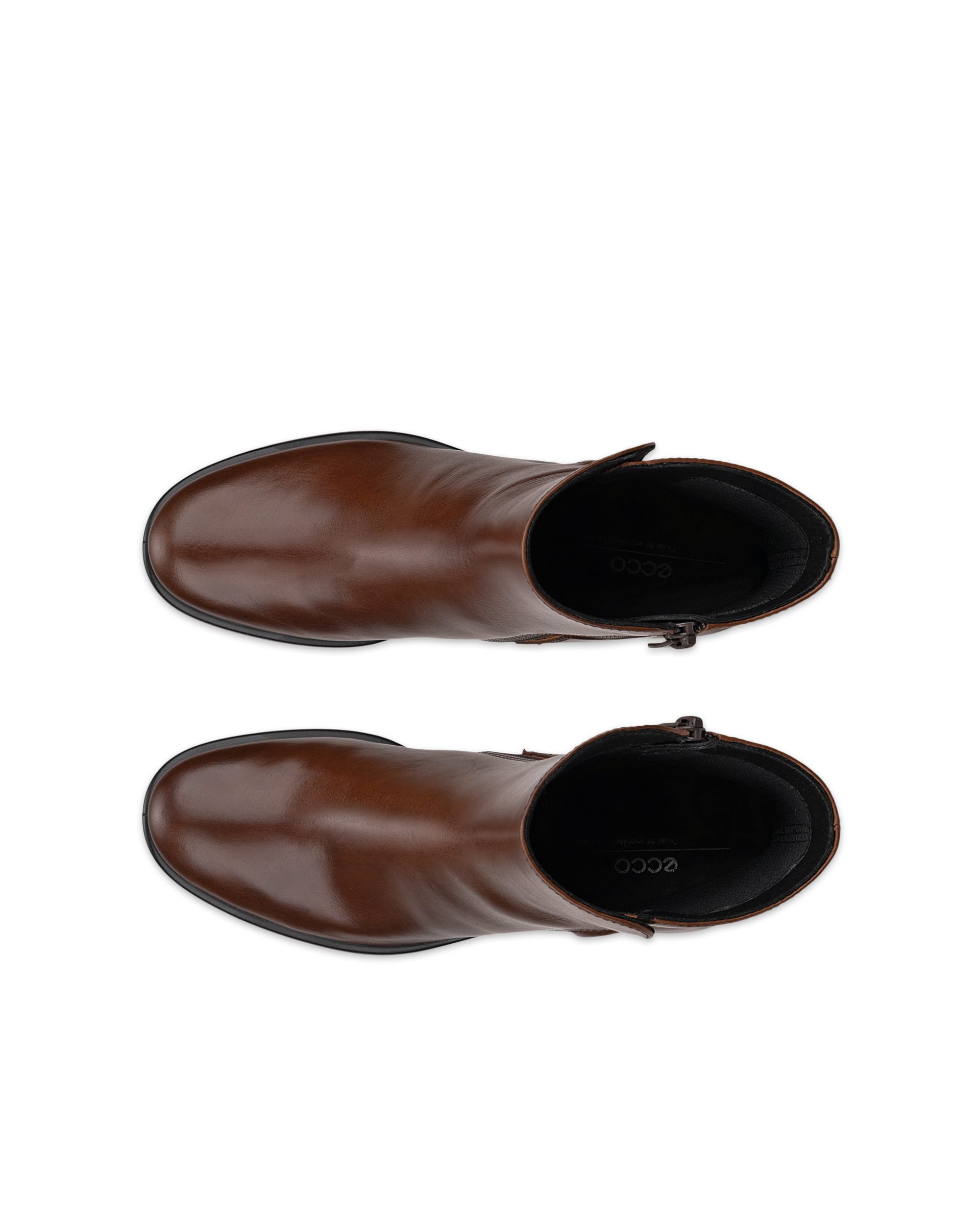 Women's ECCO® Sculpted LX 35 Leather Ankle Boot - Brown - Top left pair