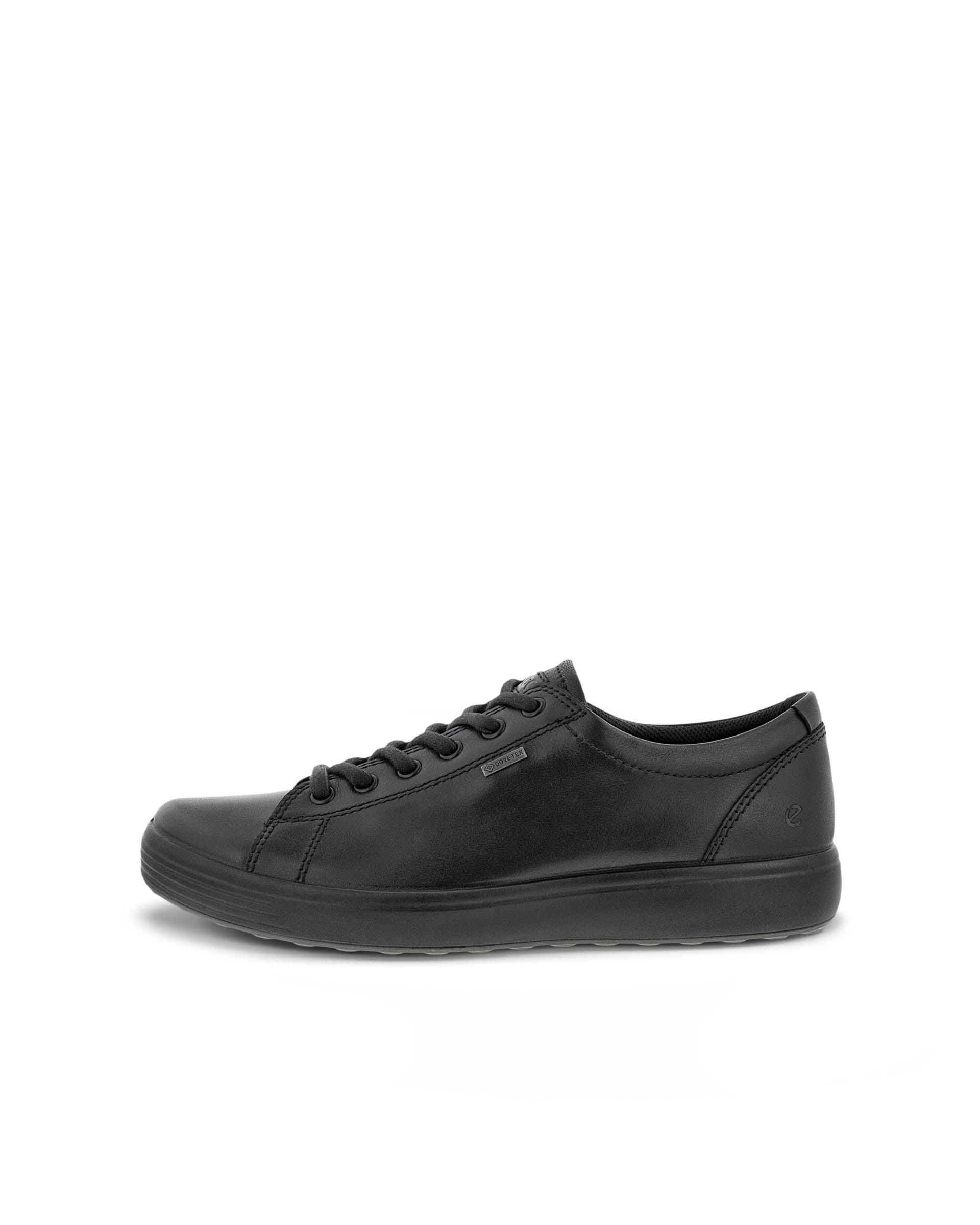 ECCO® Soft 7 baskets en cuir pour homme - Noir - Outside