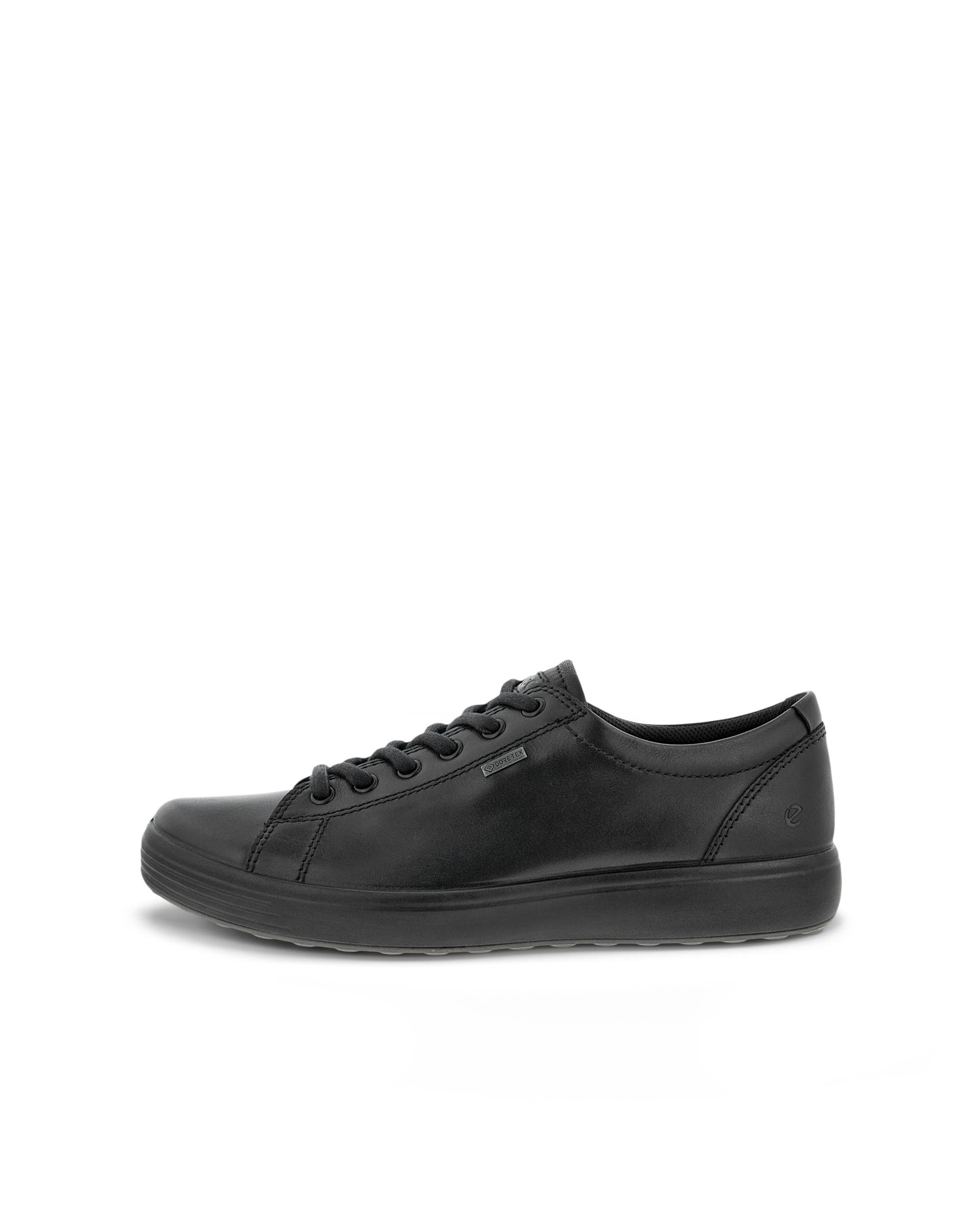 ECCO® Soft 7 baskets en cuir pour homme - Noir - Outside